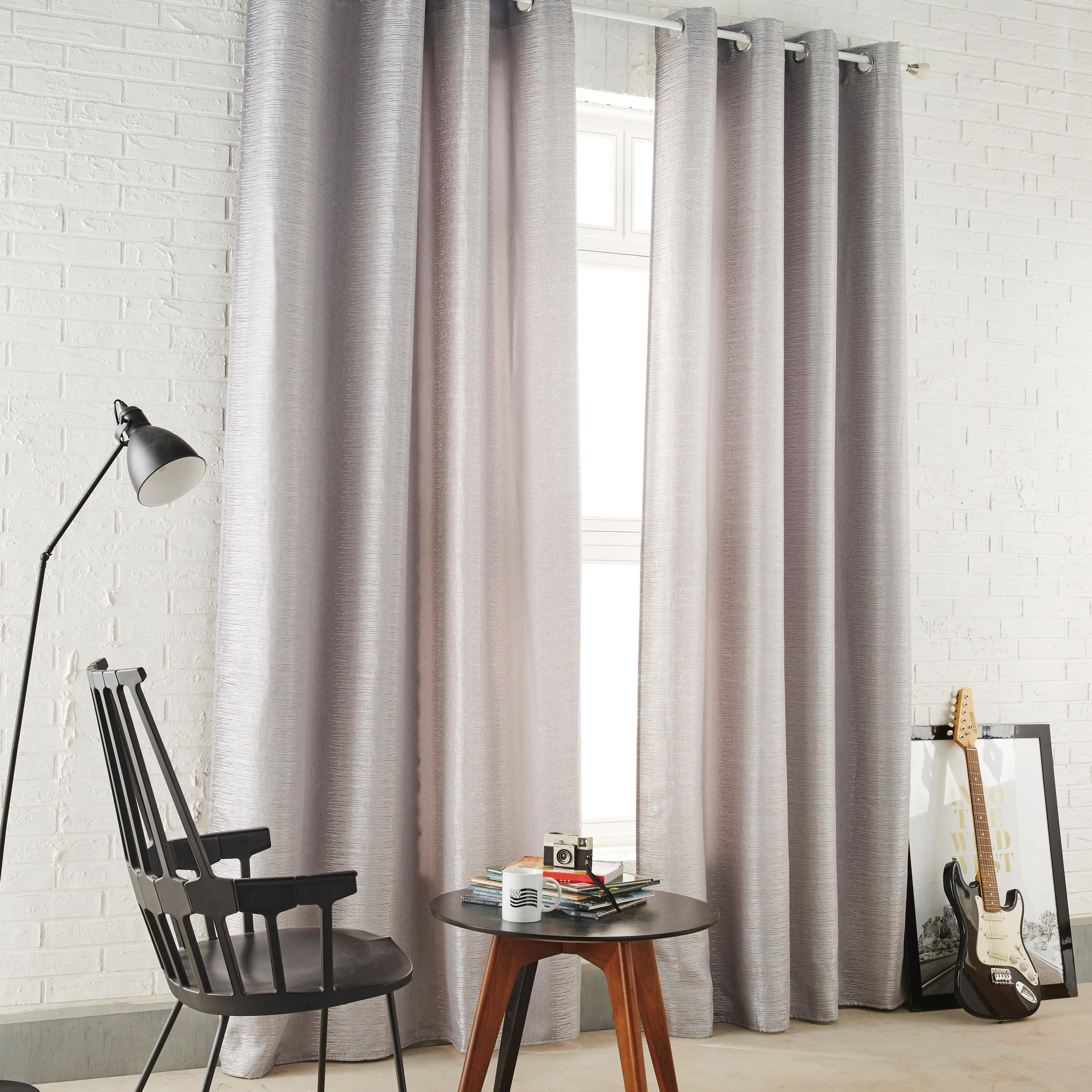 Tenda INSPIRE Diamentica grigio, occhiello 140x280 cm - 2