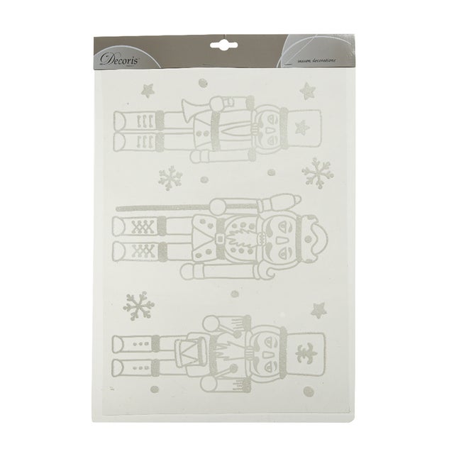 Sticker vetrofania di natale schiaccianoci