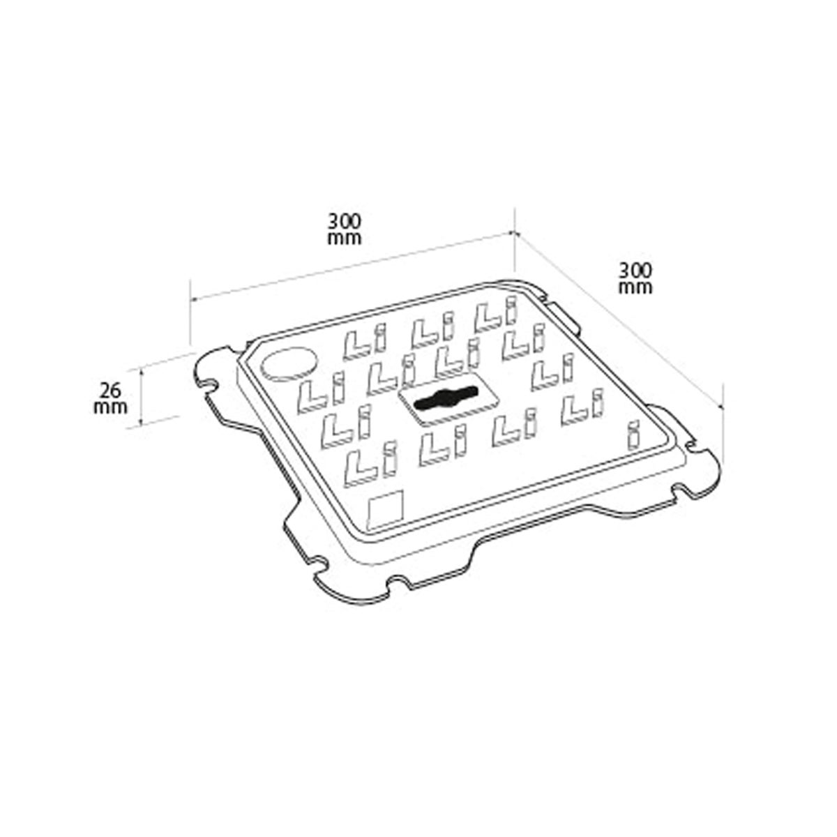 Chiusino In Ghisa Signum B125 - 30x30 Cm, 7 Kg Per Esterno - Foto 13