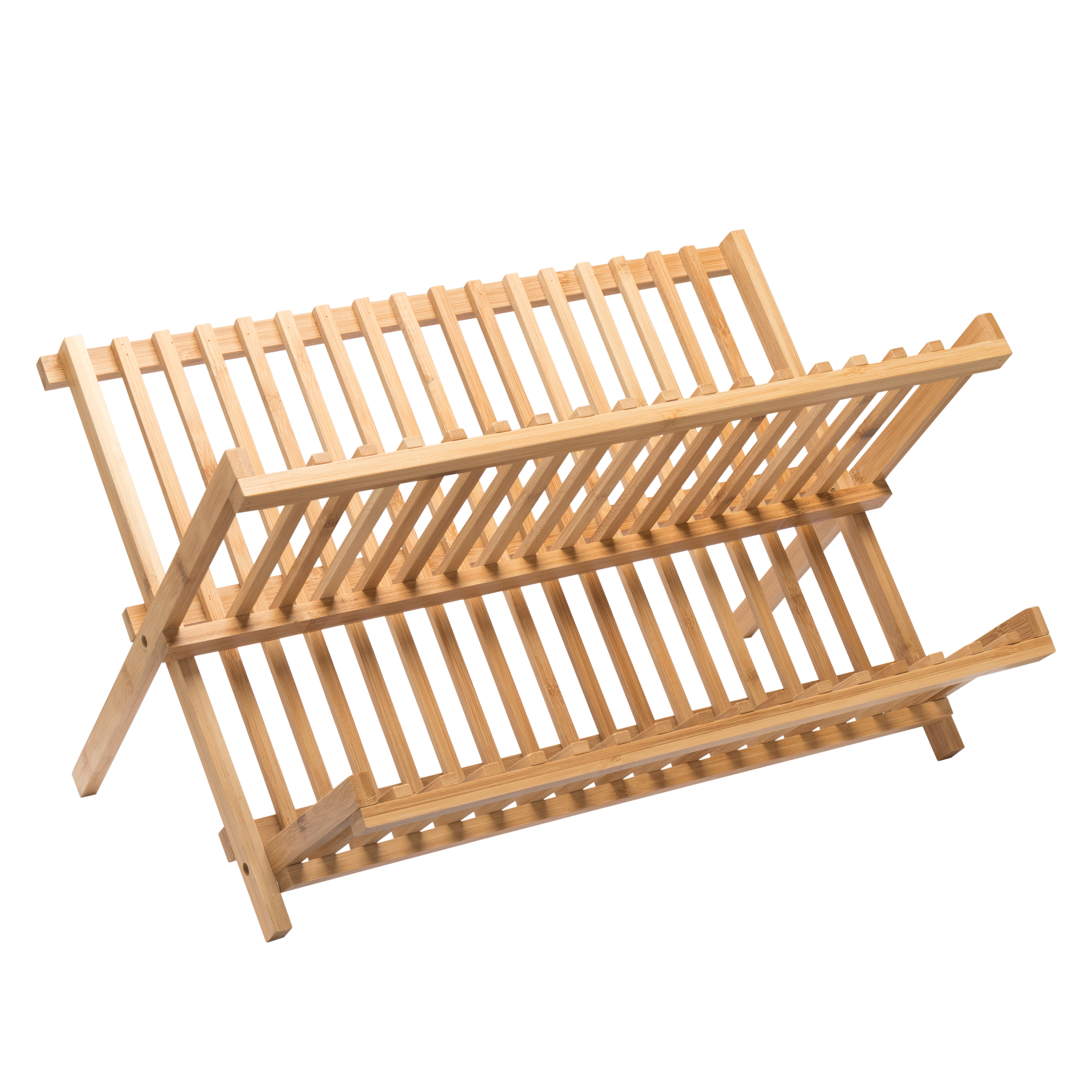 Escurreplatos de bambú de 44.5x40x26cm