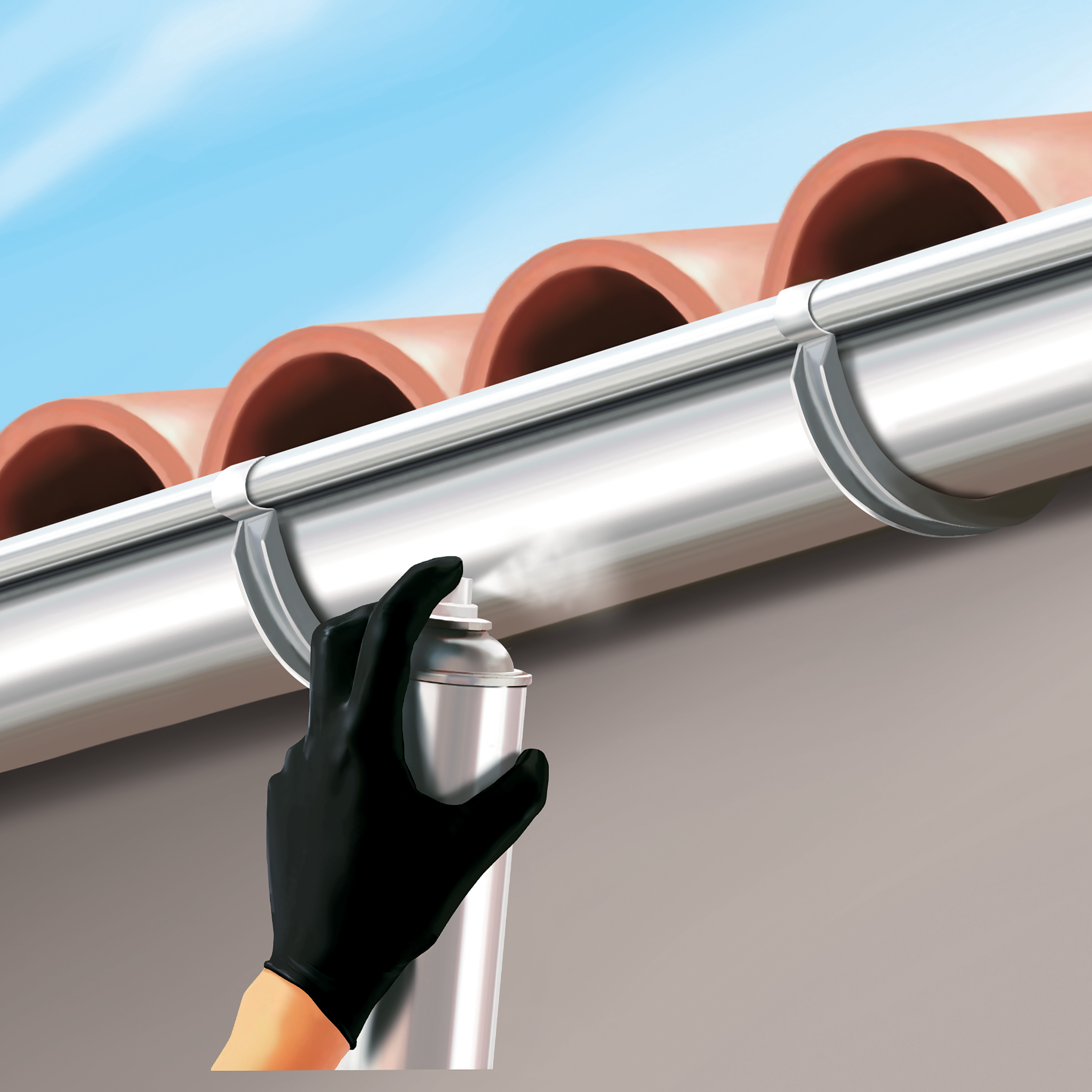 Bombe de peinture Galva LUXENS gris mat - 2