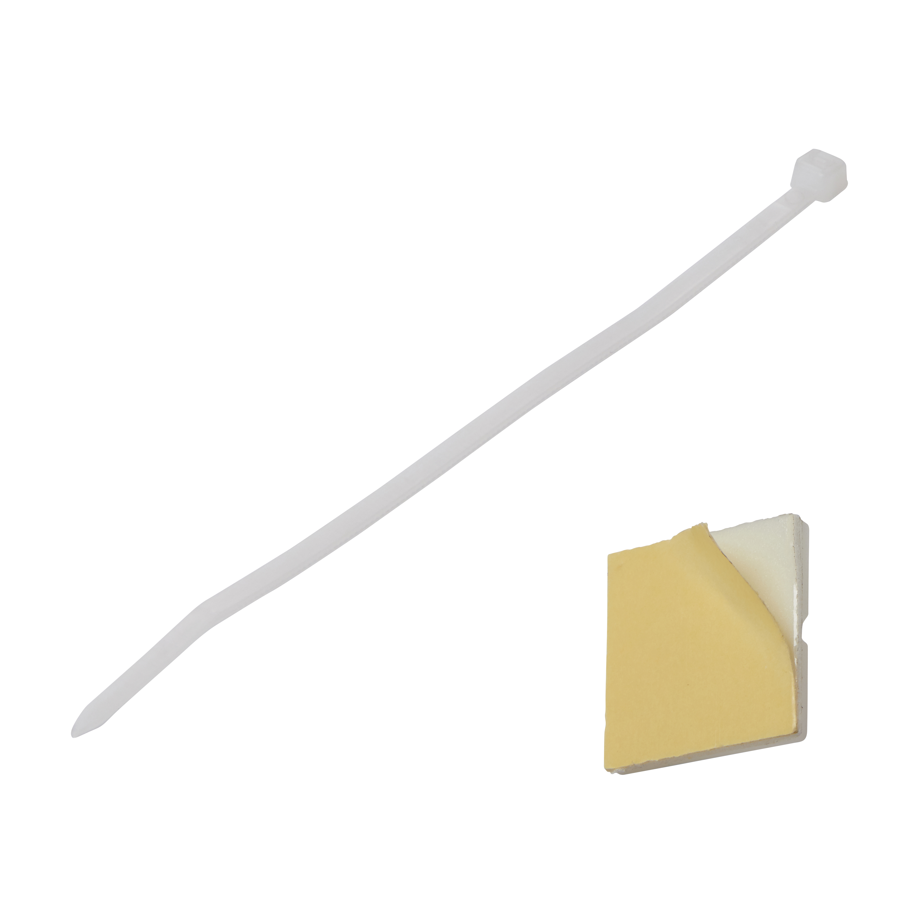 Uchwyt do opasek zaciskowych samoprzylepny 25 szt. biały LEXMAN - 4