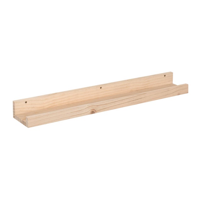 Mensola a muro portafoto/quadri Lounge a u in legno L 80 x P 12.5 cm