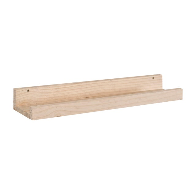 Mensola a muro portafoto/quadri Lounge a u in legno L 60 x P 12.5 cm