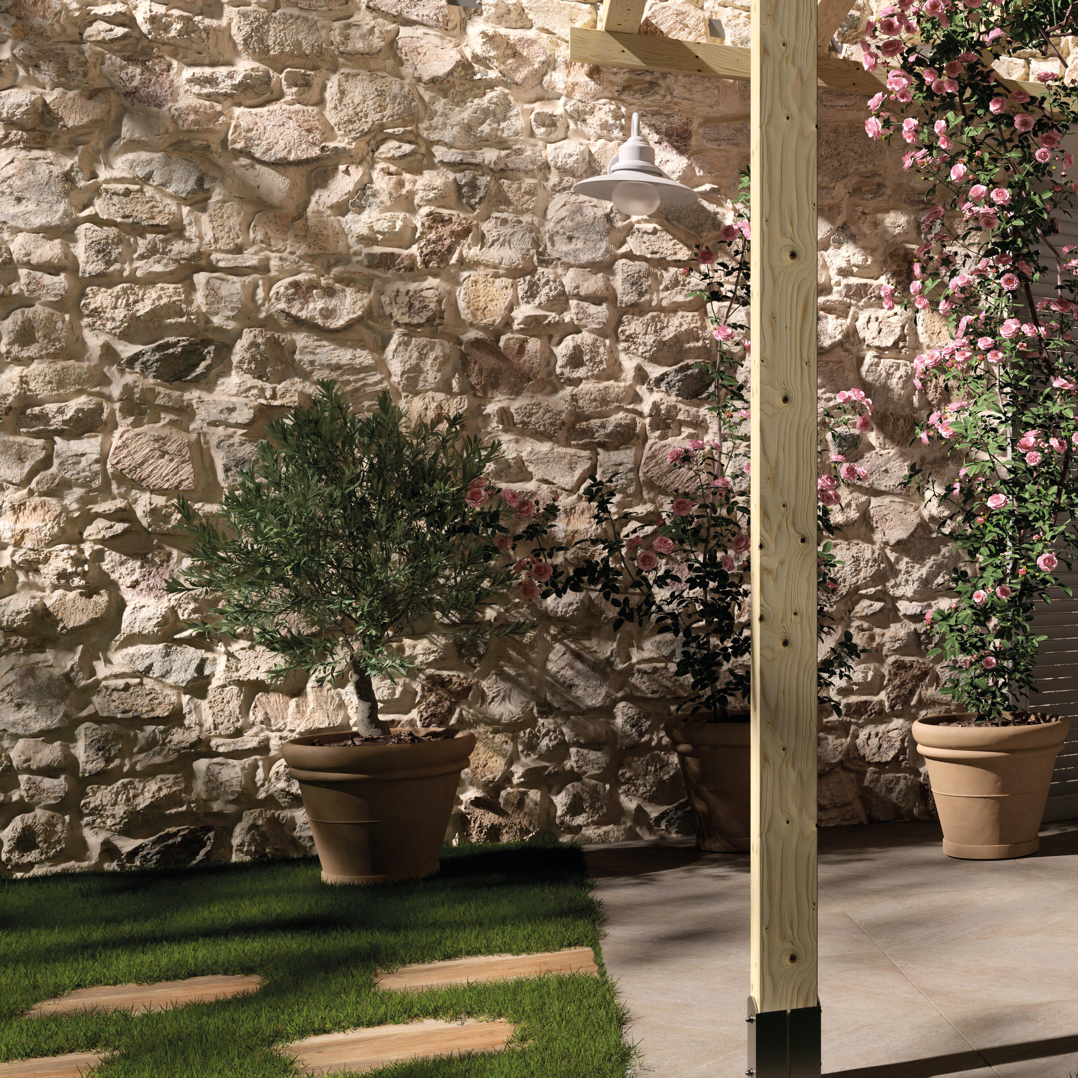 Passo giapponese Holz in gres naturale marrone L 36 x L 42 cm - 4