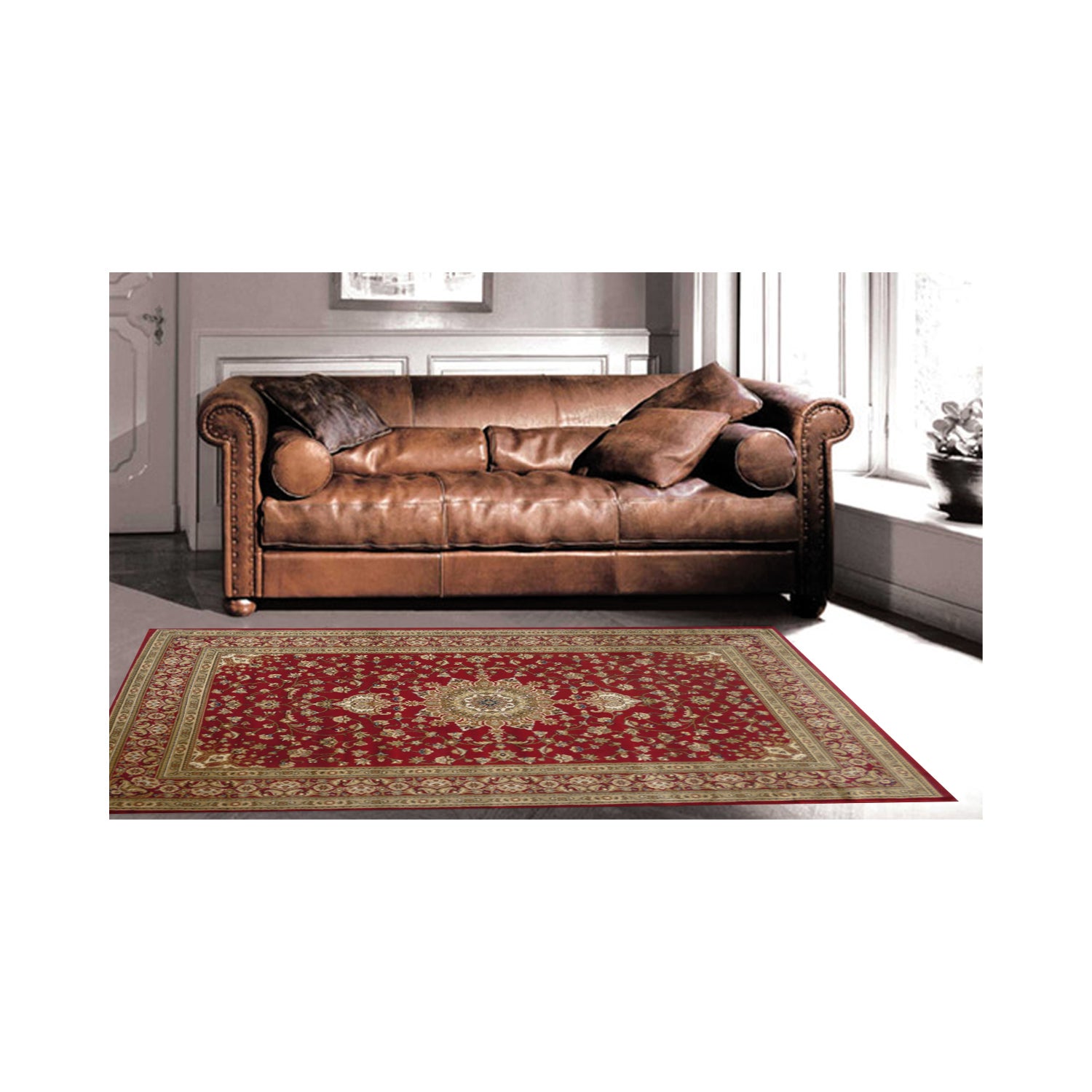 Tappeto Bechir 611616 in polipropilene, L 285 x L 200 cm, rosso - 2