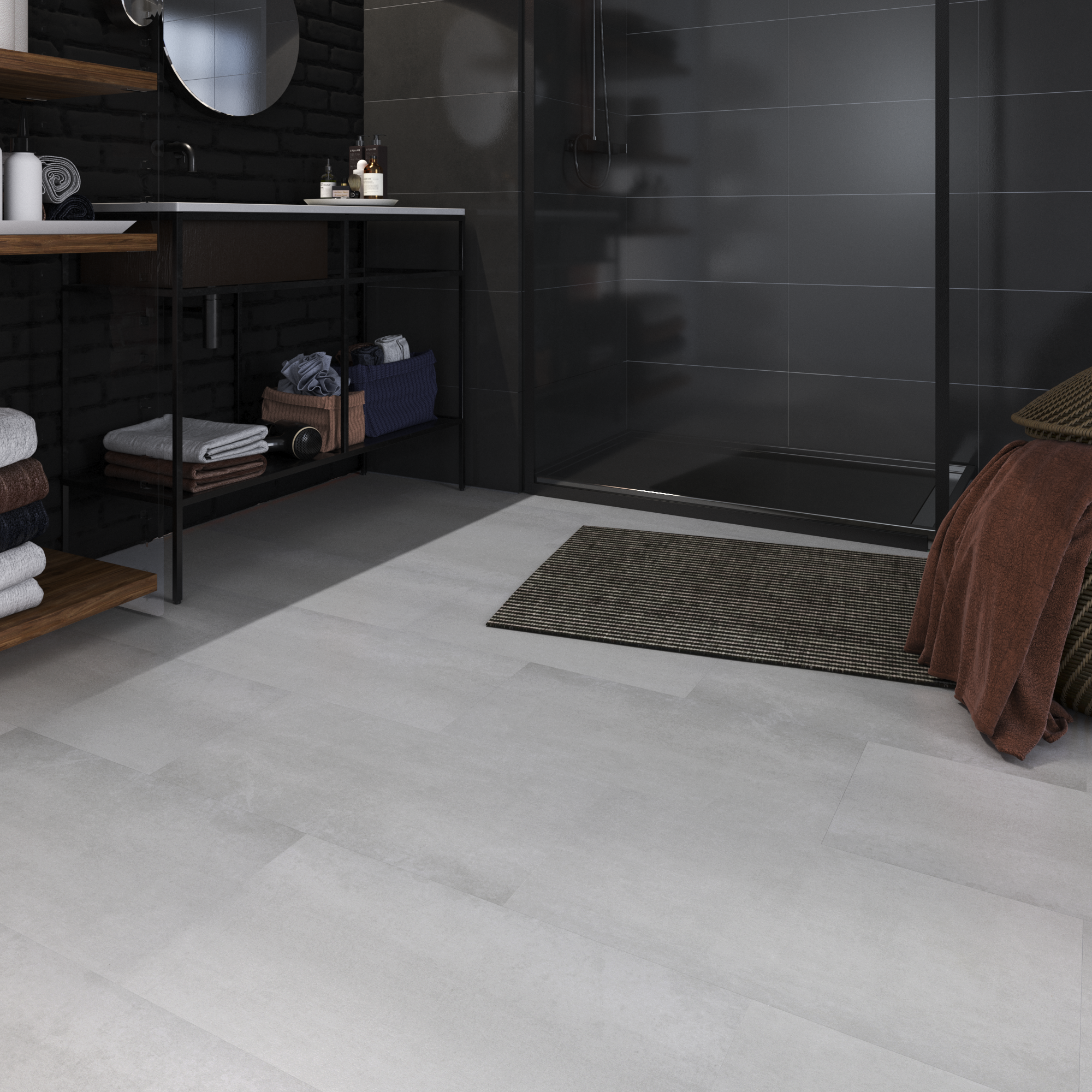 Suelo vinílico autoadhesivo medio Concrete   CER515 ARTENS - 6
