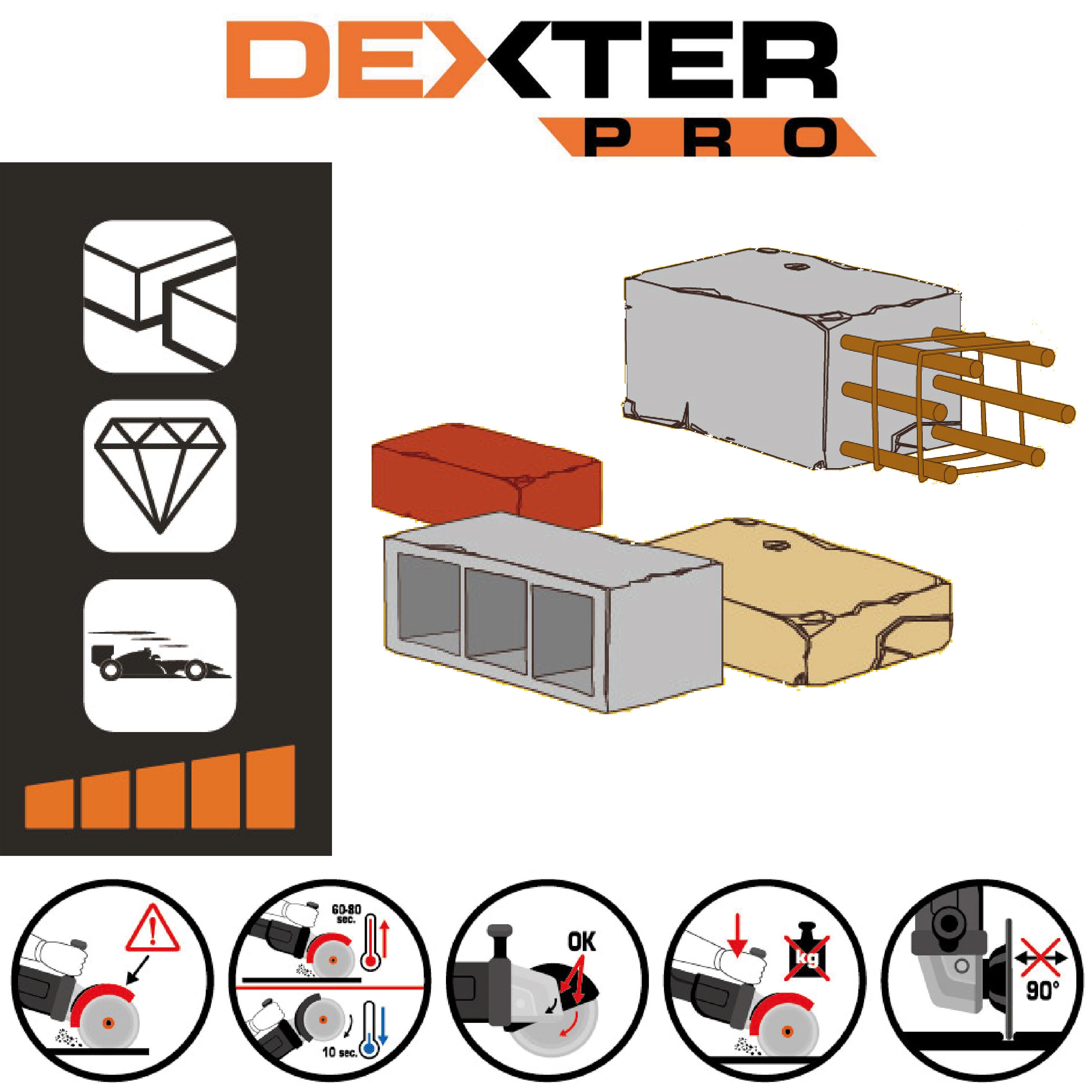 Disque diamant pour béton armé  DEXTER PRO, Ø125 mm - 3