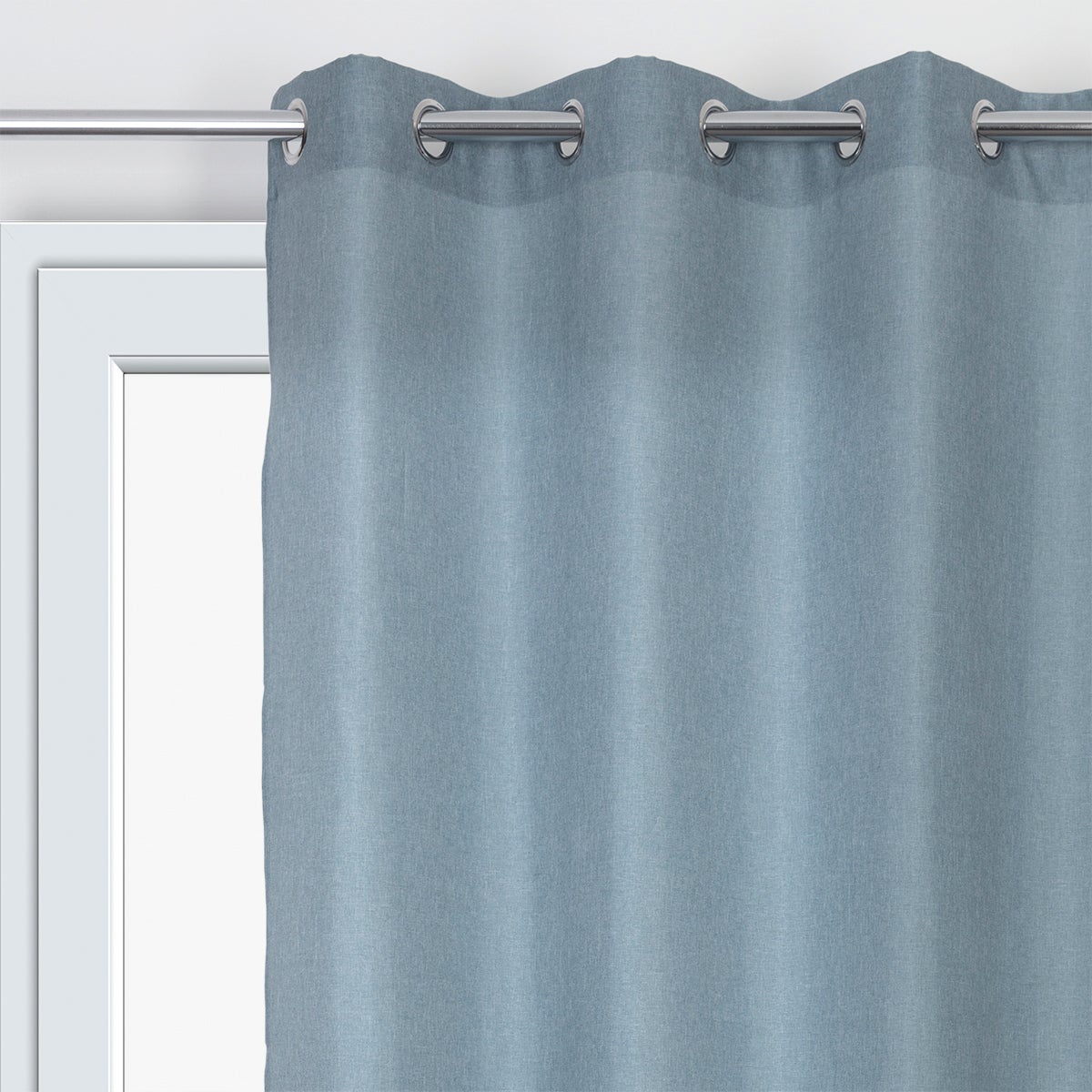 Tenda Chambray Blu, occhiello 140x280 cm - 4