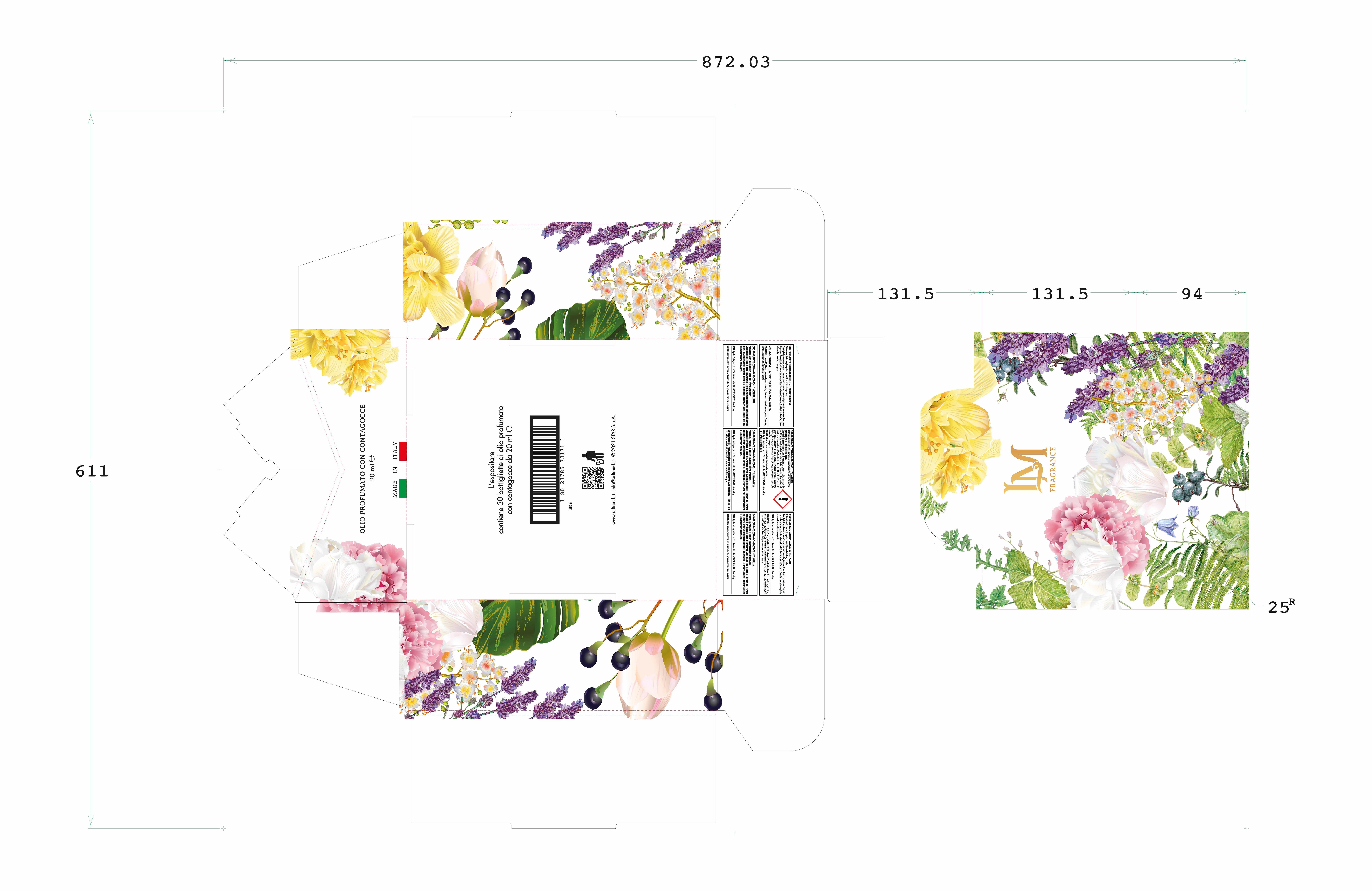 Diffusore muschio,lavanda,peonia,oceano,lemongrass,vaniglia 10 ml - 8