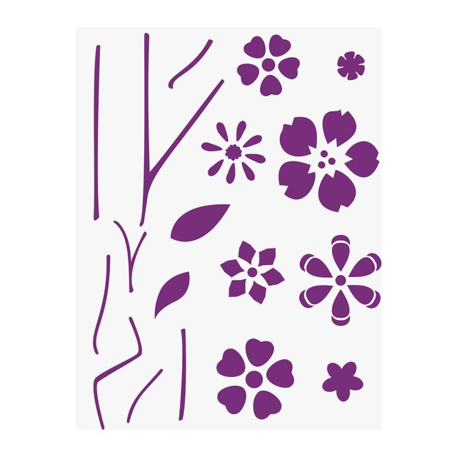 Stencil tema frutti e fiori LES DECORATIVES Componibile 38 x 0.1 cm