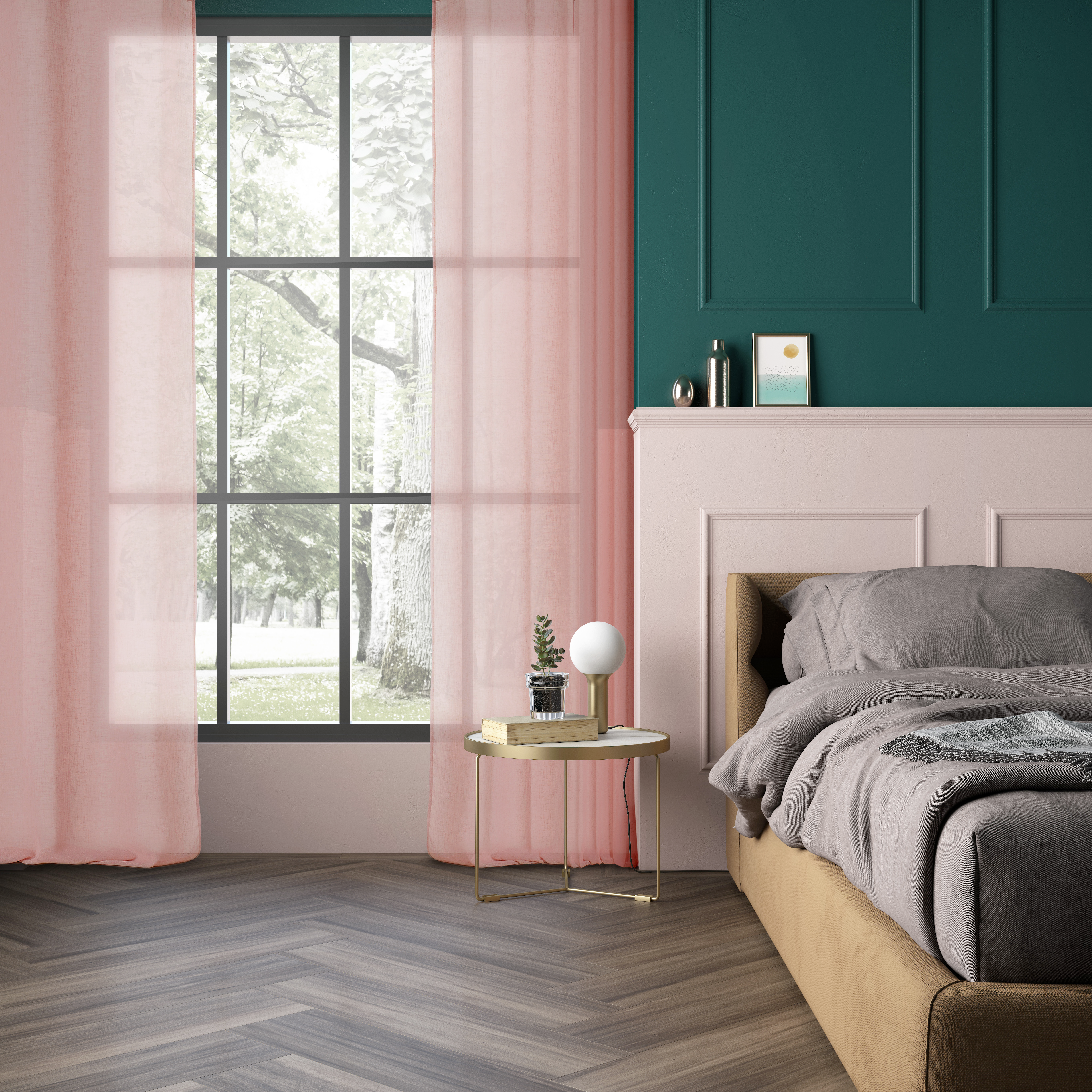 Tende Trasparenti Rosa Con Stelle Stampate: Romantici Drappi 100x200 Cm