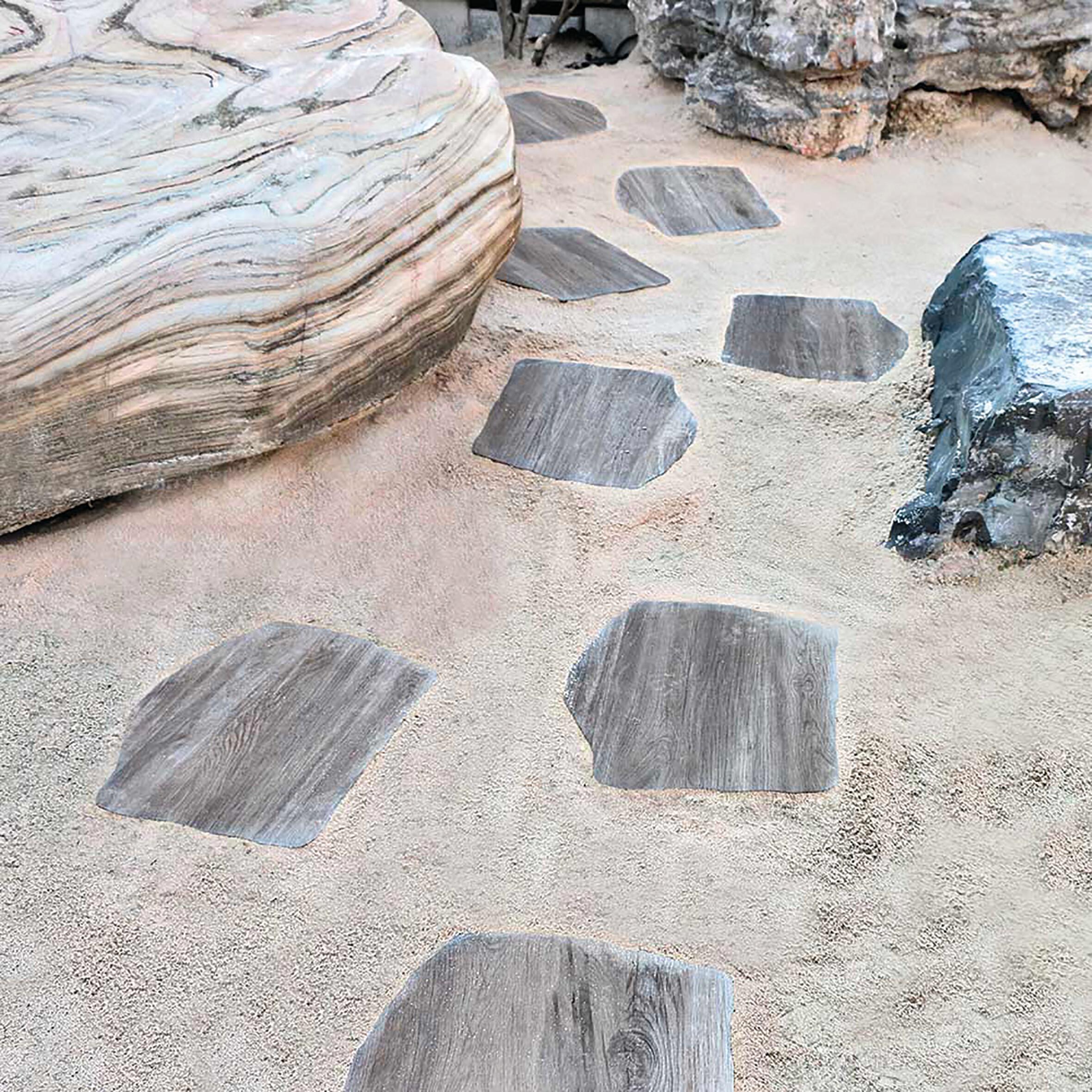 Passo giapponese Holz in gres naturale marrone L 36 x L 42 cm - 3