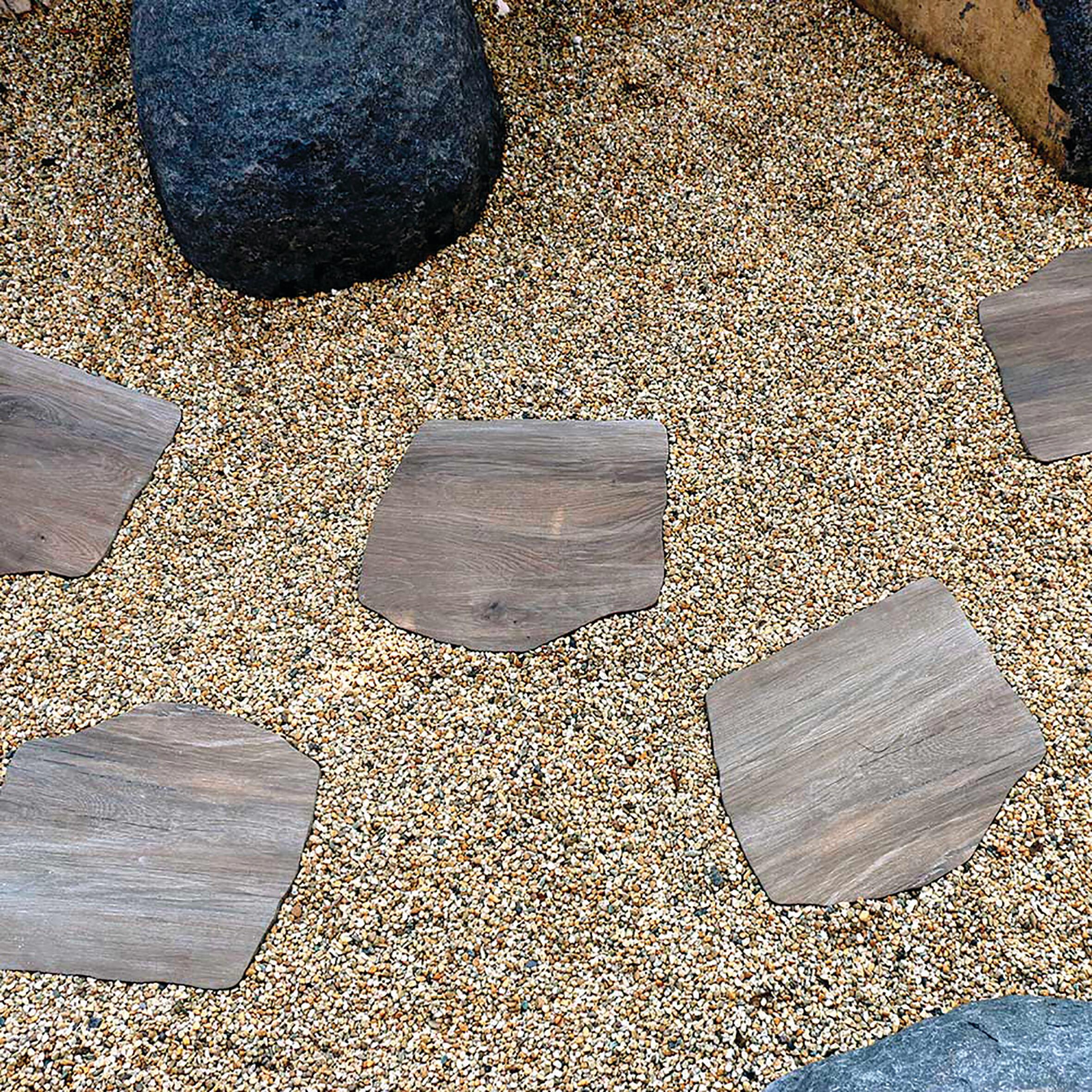Passo giapponese Holz in gres naturale marrone L 36 x L 42 cm - 2