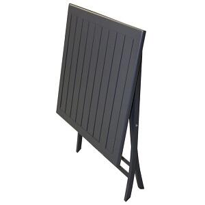 Table de jardin pliante Marius carré noir 2 personnes - CITY GARDEN - 5