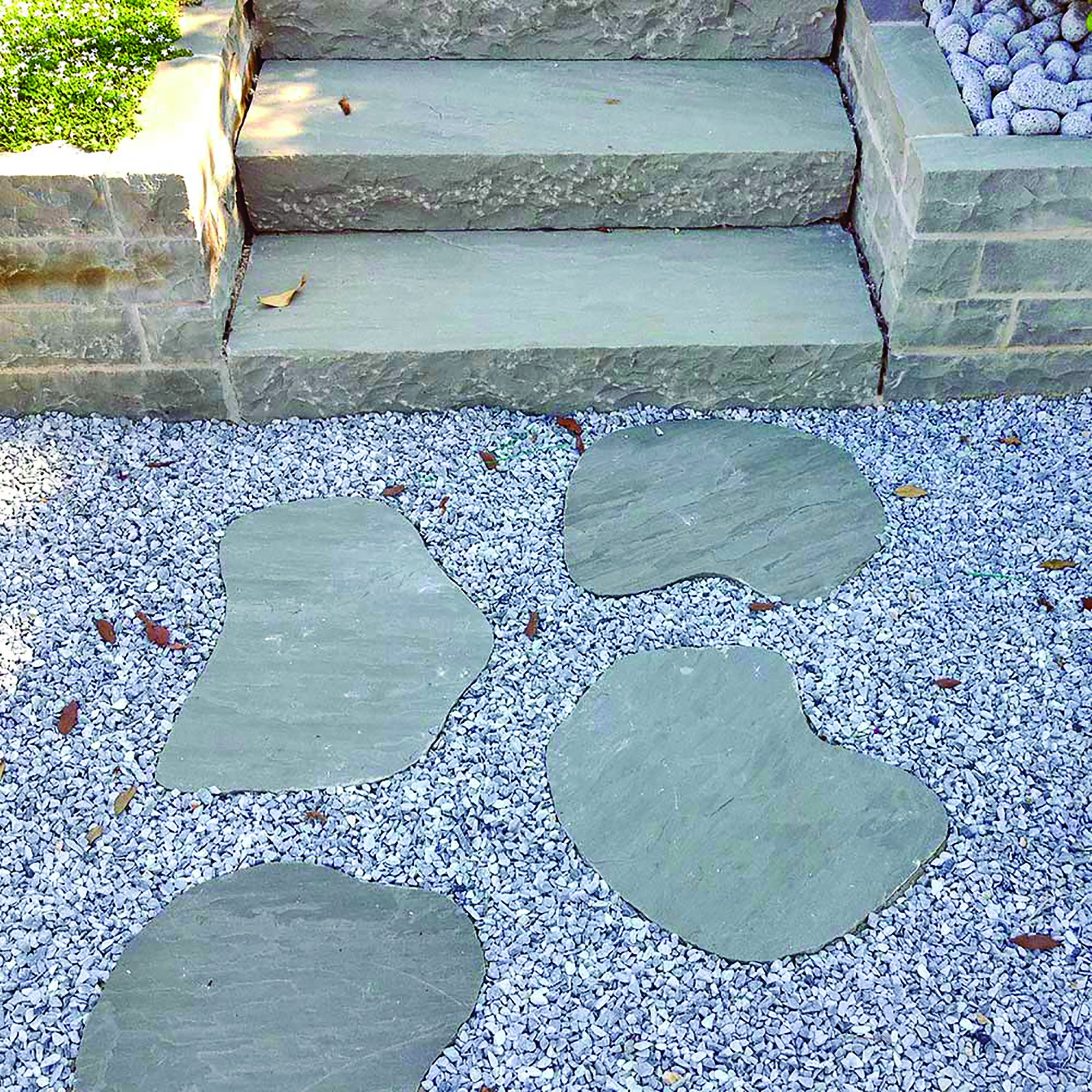 Passo giapponese in gres naturale grigio - 2