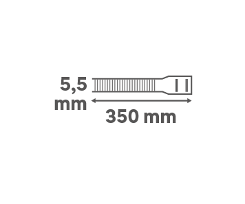 25 abraçadeiras LEXMAN 5.5MM X 350MM PRETAS - 5