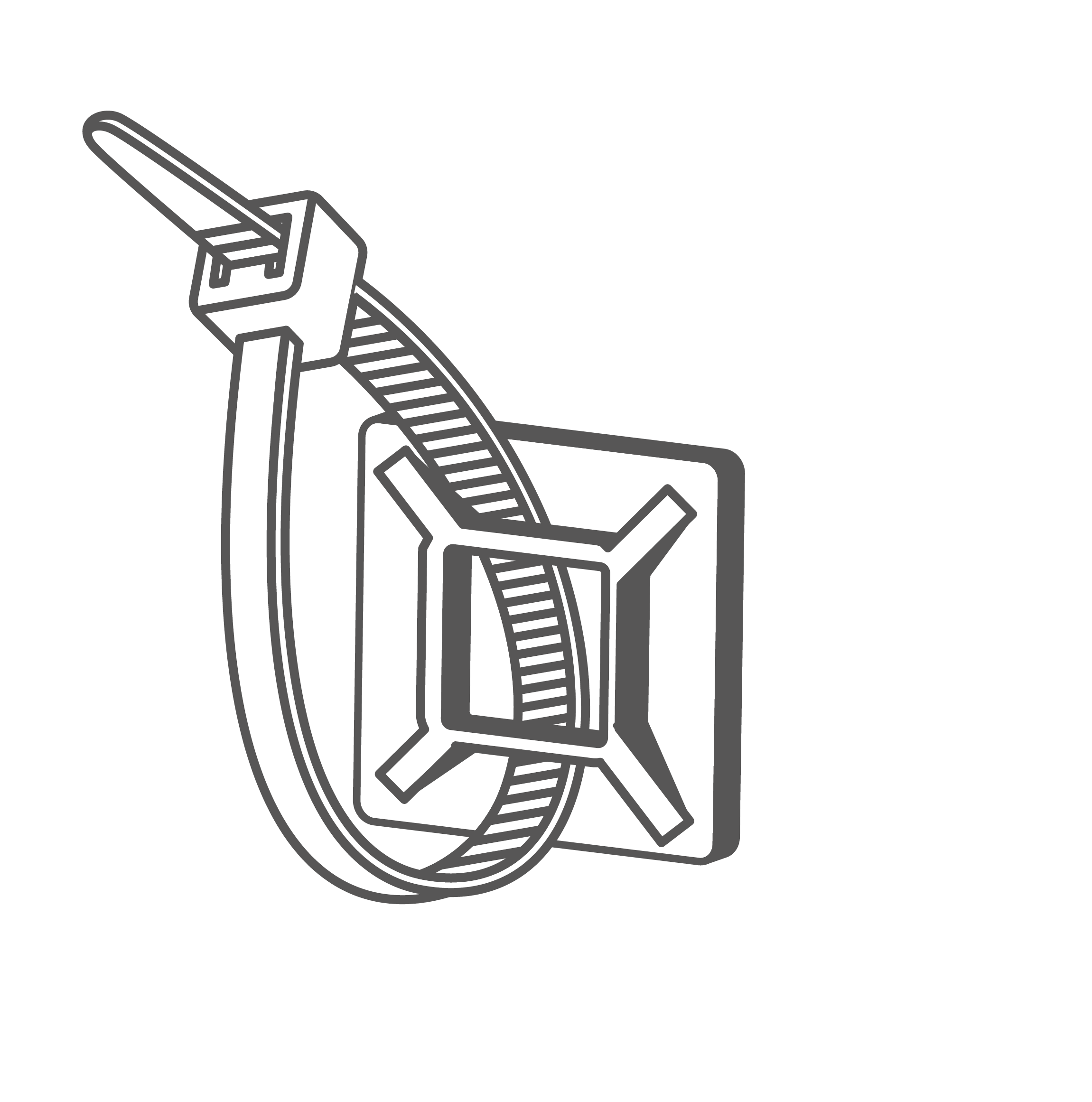 Uchwyt do opasek zaciskowych samoprzylepny 25 szt. biały LEXMAN - 8