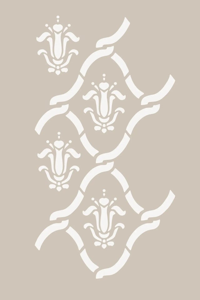 Stencil A Forma Di Giglio - 11.5x11.5cm, Per Decorare Pareti, Mobili E Tessuti