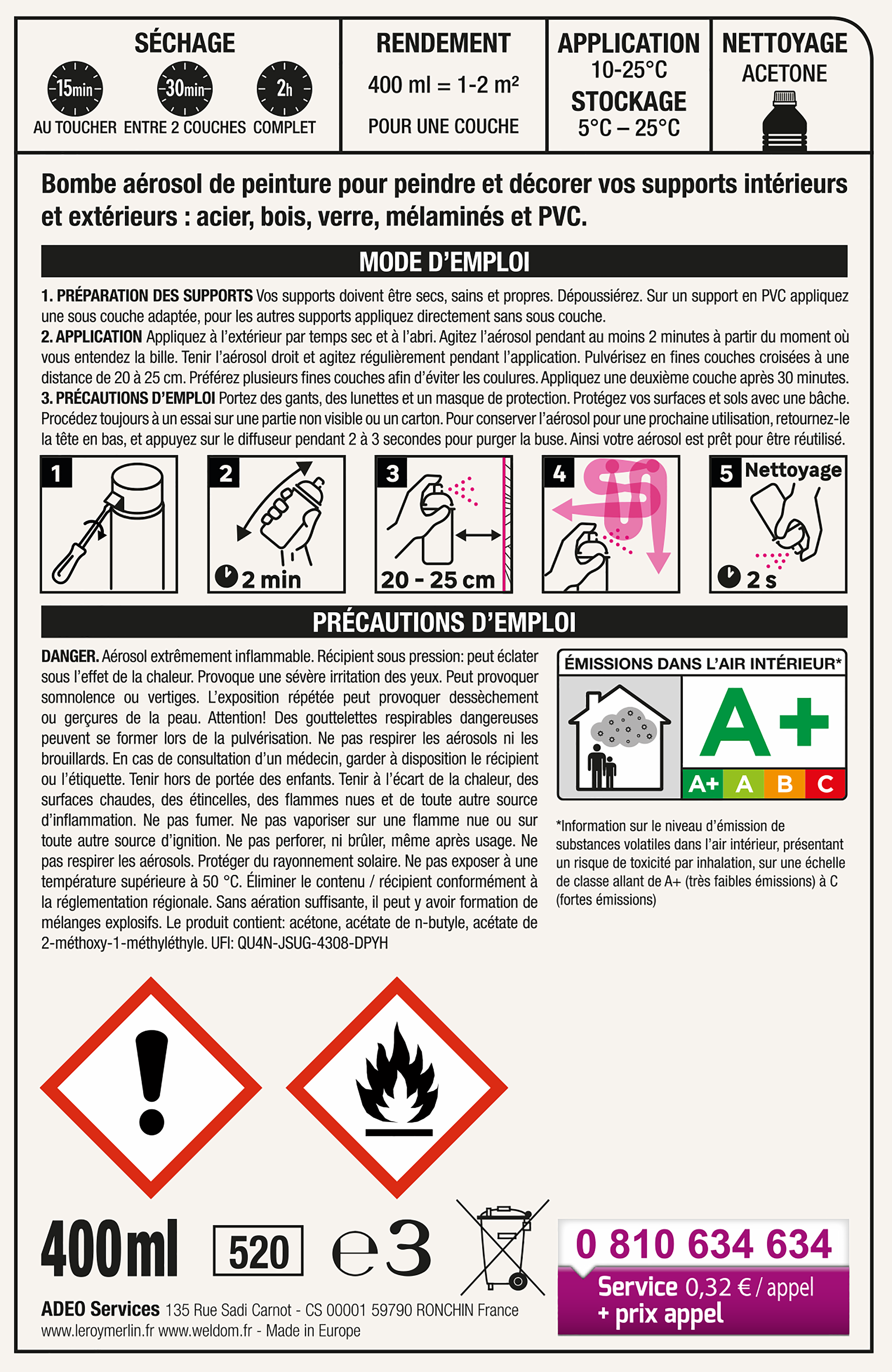 Multisupports LUXENS gris anthracite ral 7016 satiné 400 ml - 5
