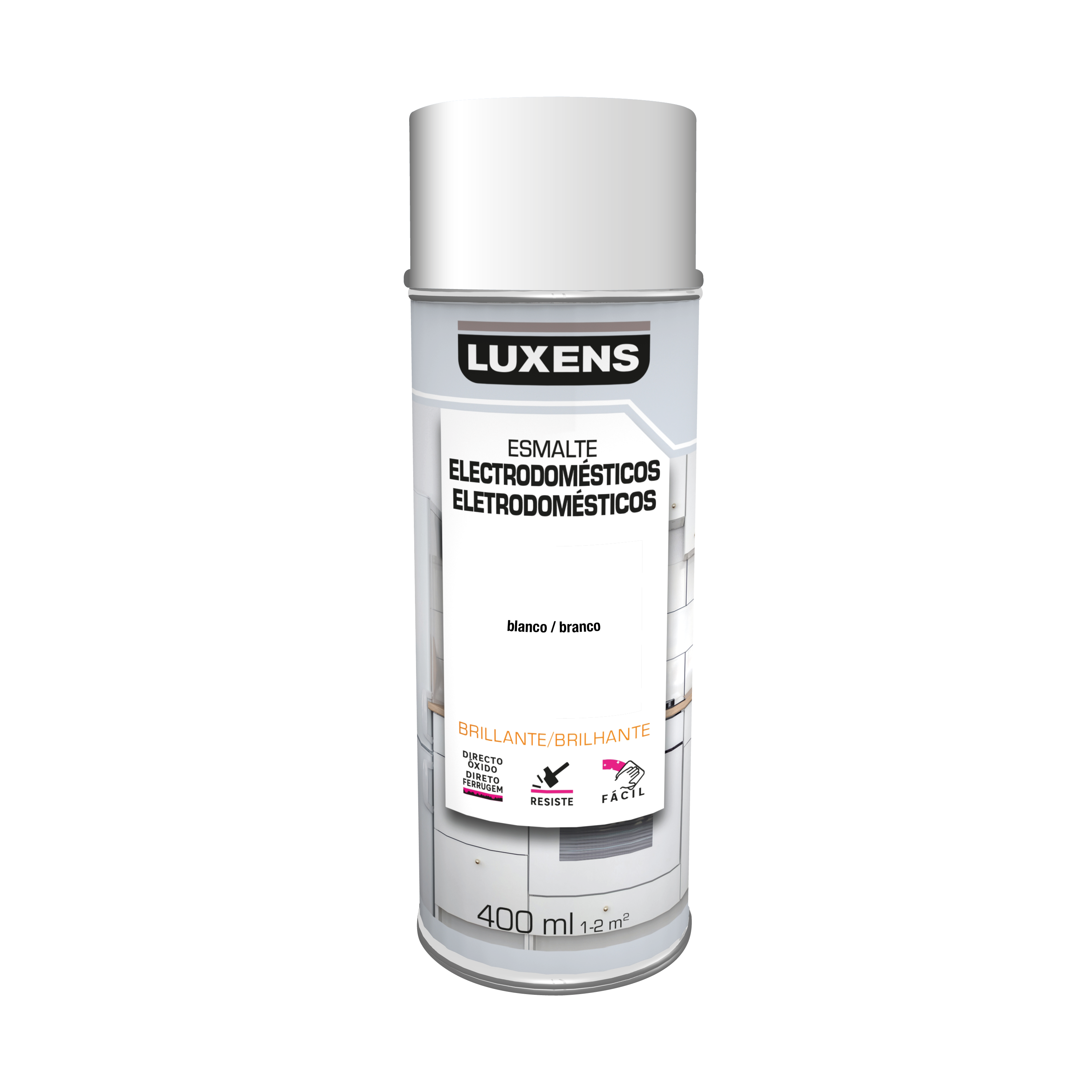 Spray para eletrodomésticos brilhante Luxens 400ml branco - 2