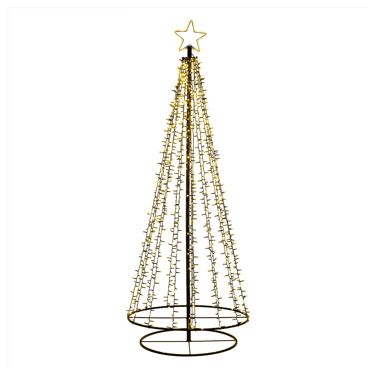 Albero luminoso Conic 1254 lampadine led bianco caldo L 1.2 m x H 200 cm - 3
