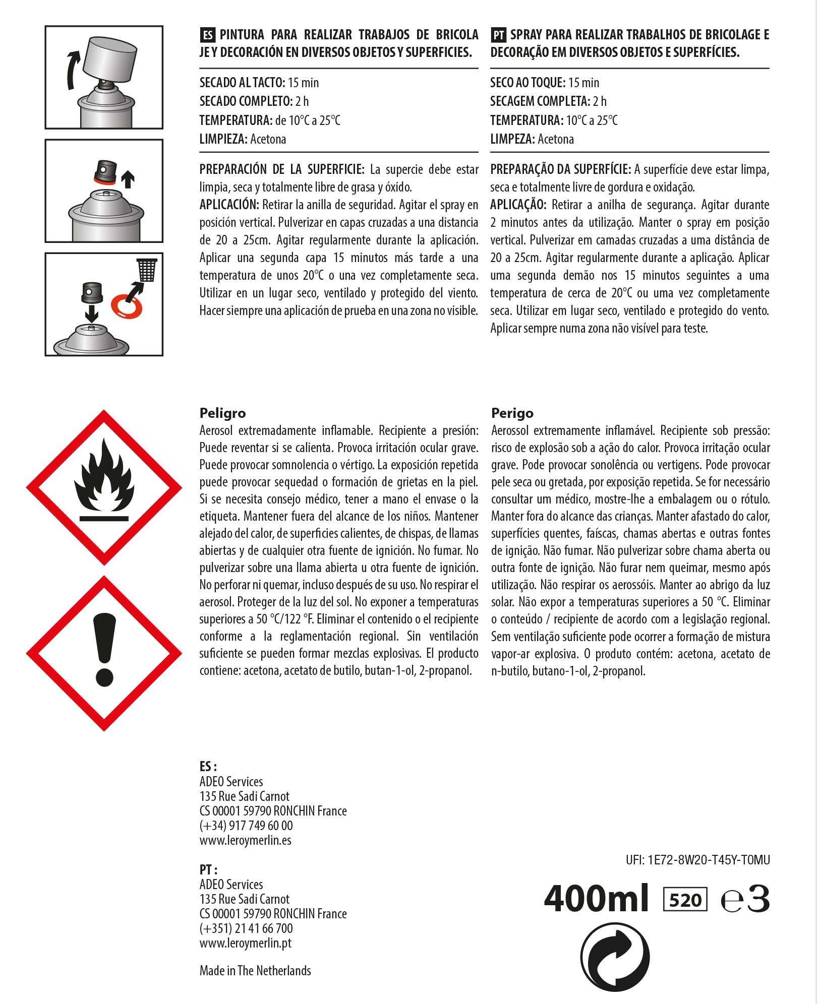 Spray multisuperficies Luxens brilhante 400ml preto - 3