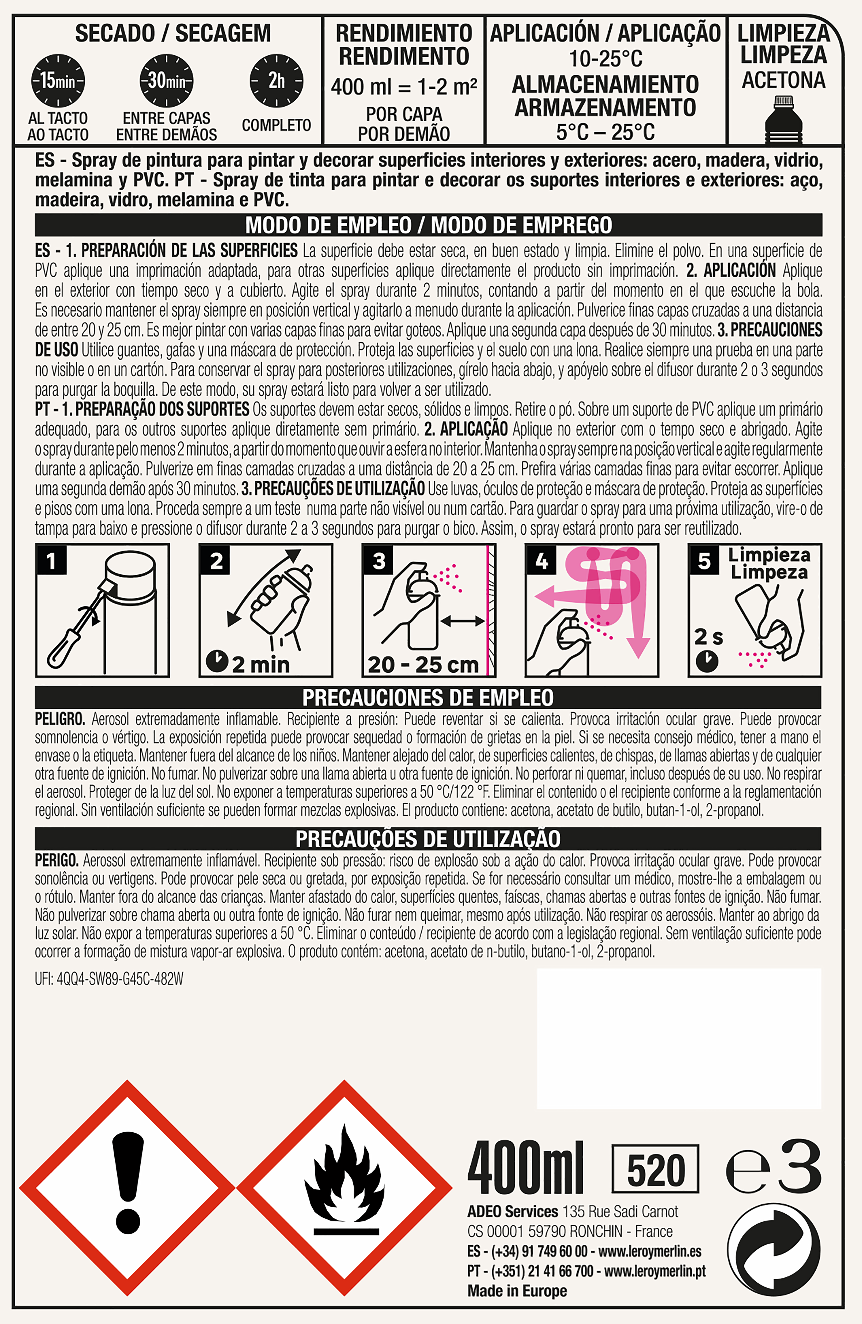 Spray decorativo acetinado Luxens 400ml ouro - 5