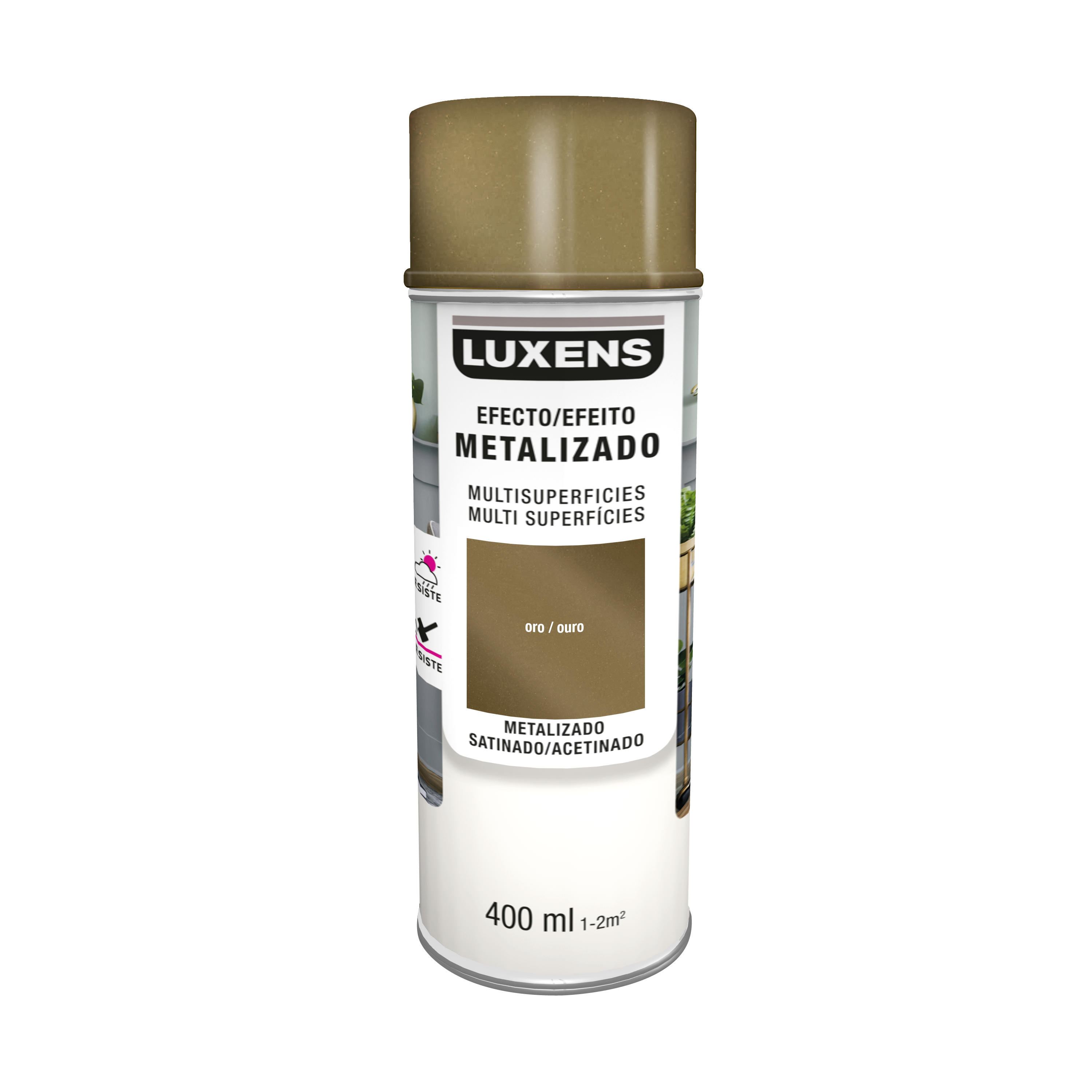 Spray decorativo acetinado Luxens 400ml ouro - 3