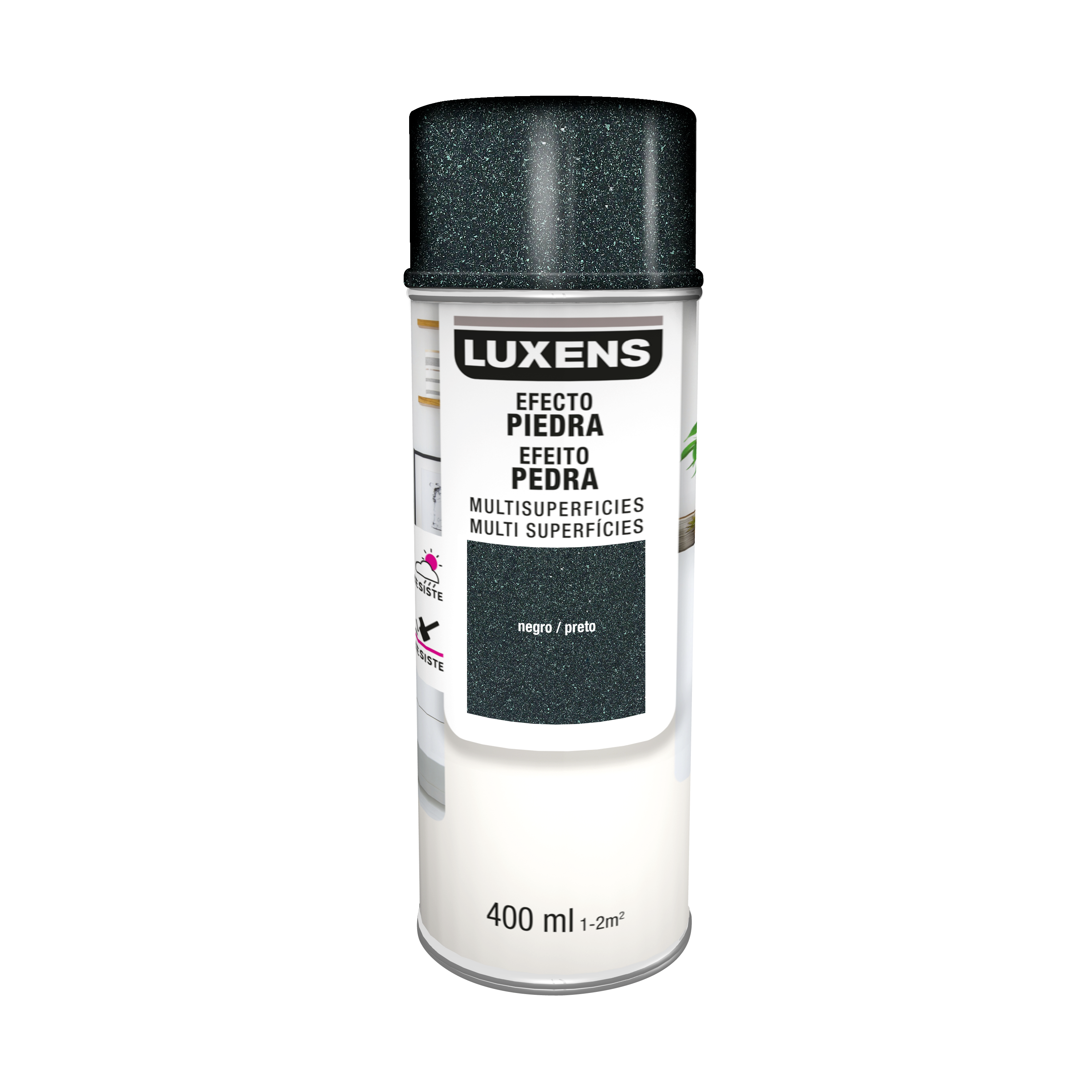 Spray decorativo piedra LUXENS 400ml negro - 2