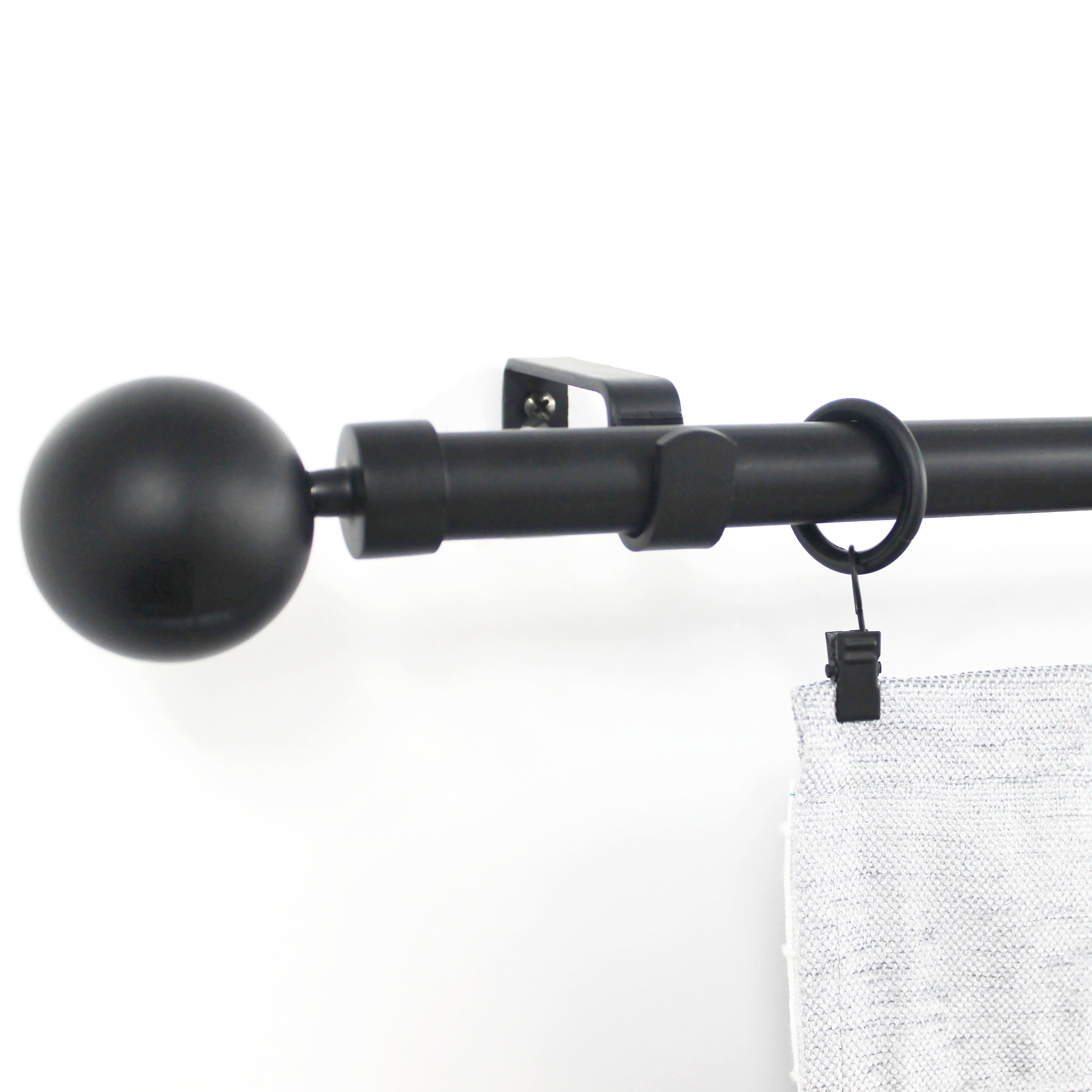 10 Anillas para barra de cortina 16/19 mm acero INSPIRE negro cepillado - 3