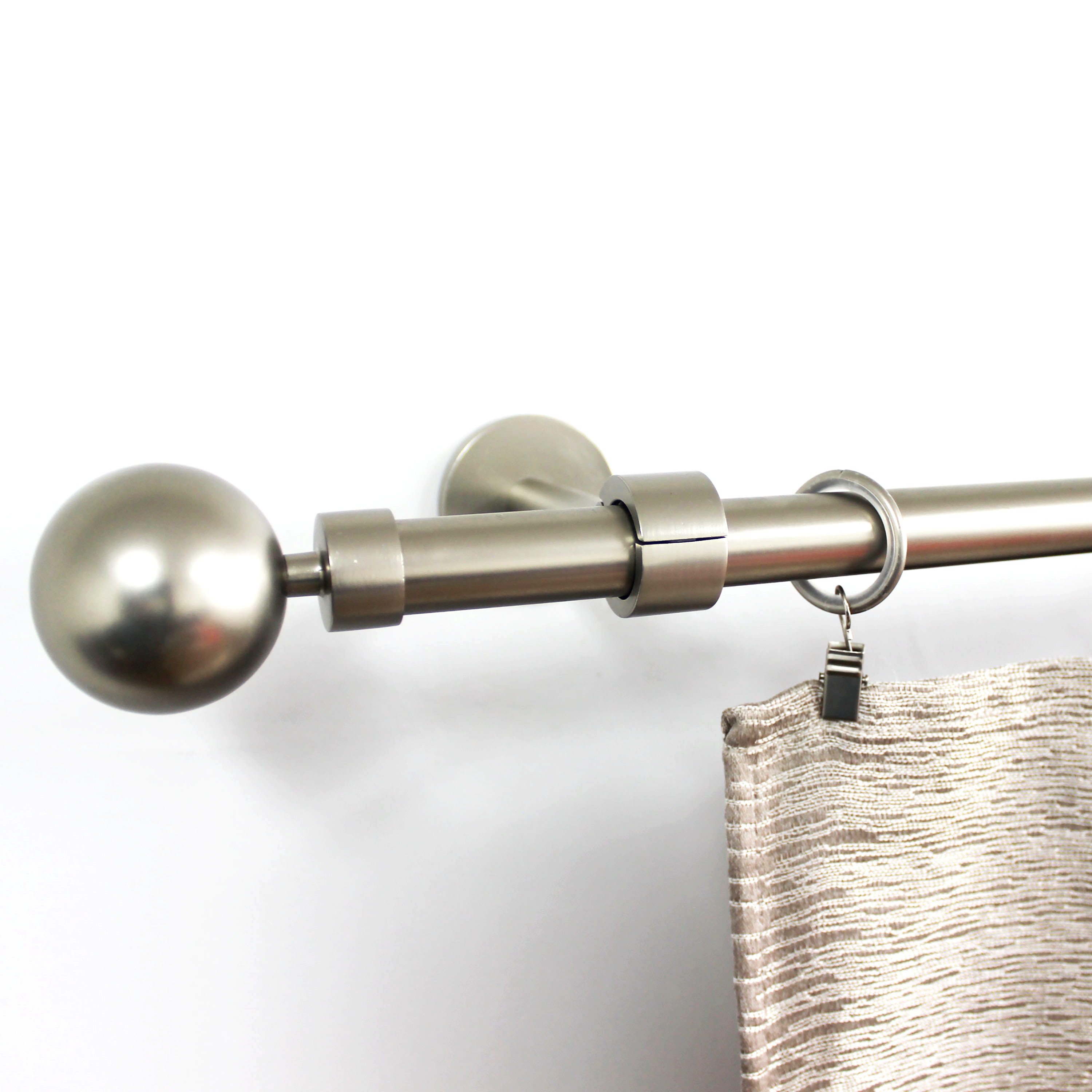 HDTL 25mm Kit De Tringle A Rideau Metal Fixation Murale Laiton Antique 480 Cm Gaja