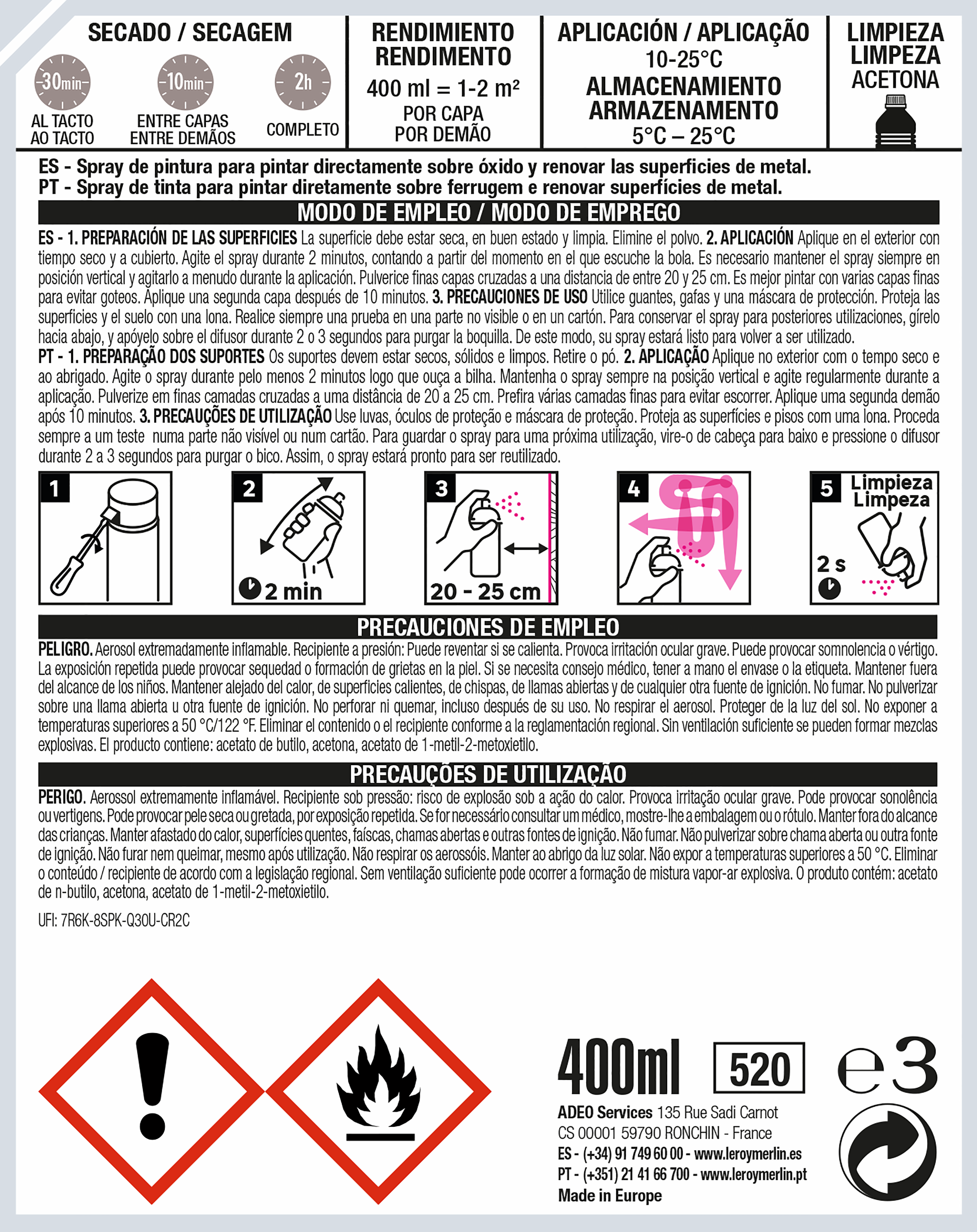 Spray anti-ferrugem Luxens brilhante 400ML forja - 3