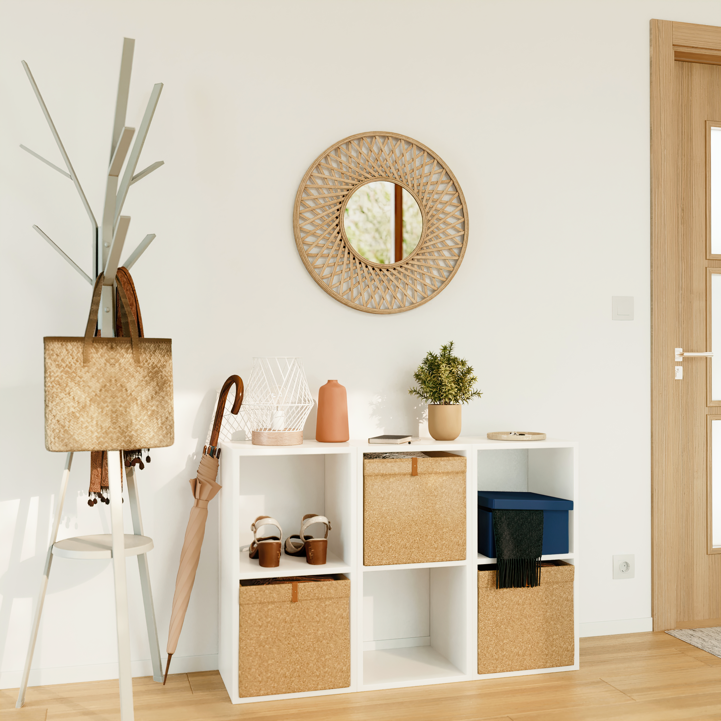 Lustro w bambusowej ramie Rosace okrągłe śr. 60 cm Inspire - 8