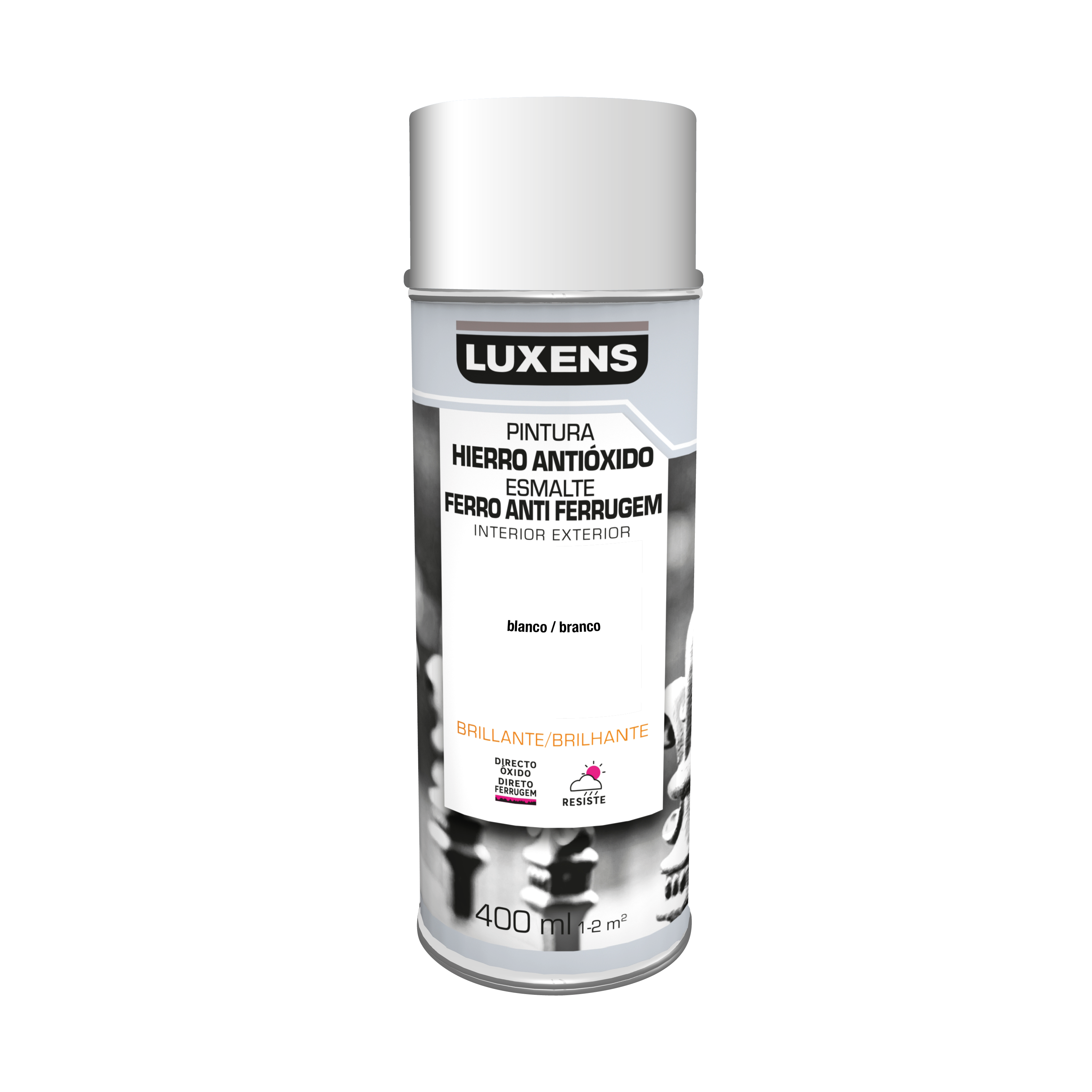 Spray antiferrugem Luxens brilhante 400ml branco - 2