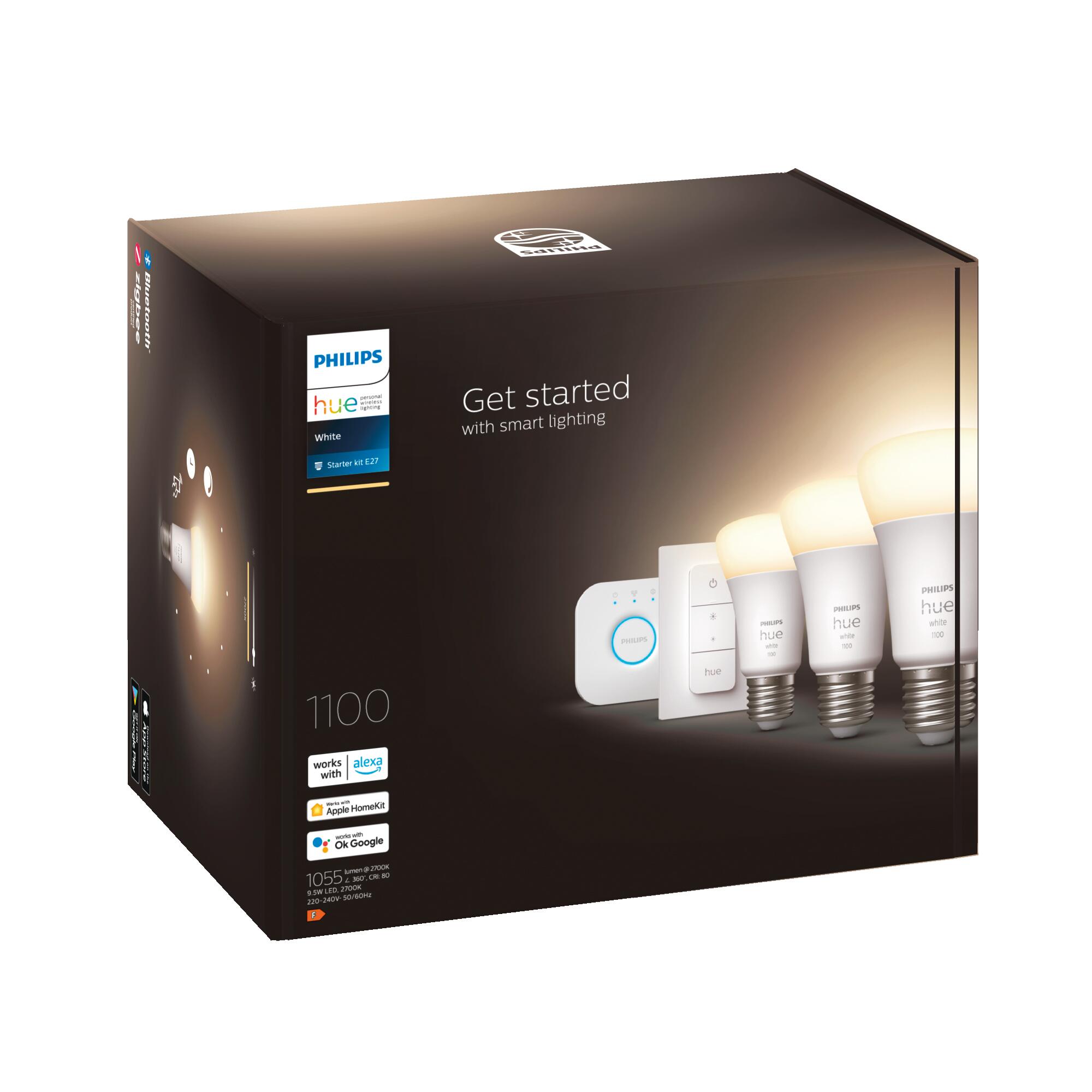 Kit de 3 ampoules connectées E27 + télécommande + Pont Hue PHILIPS HUE - 5