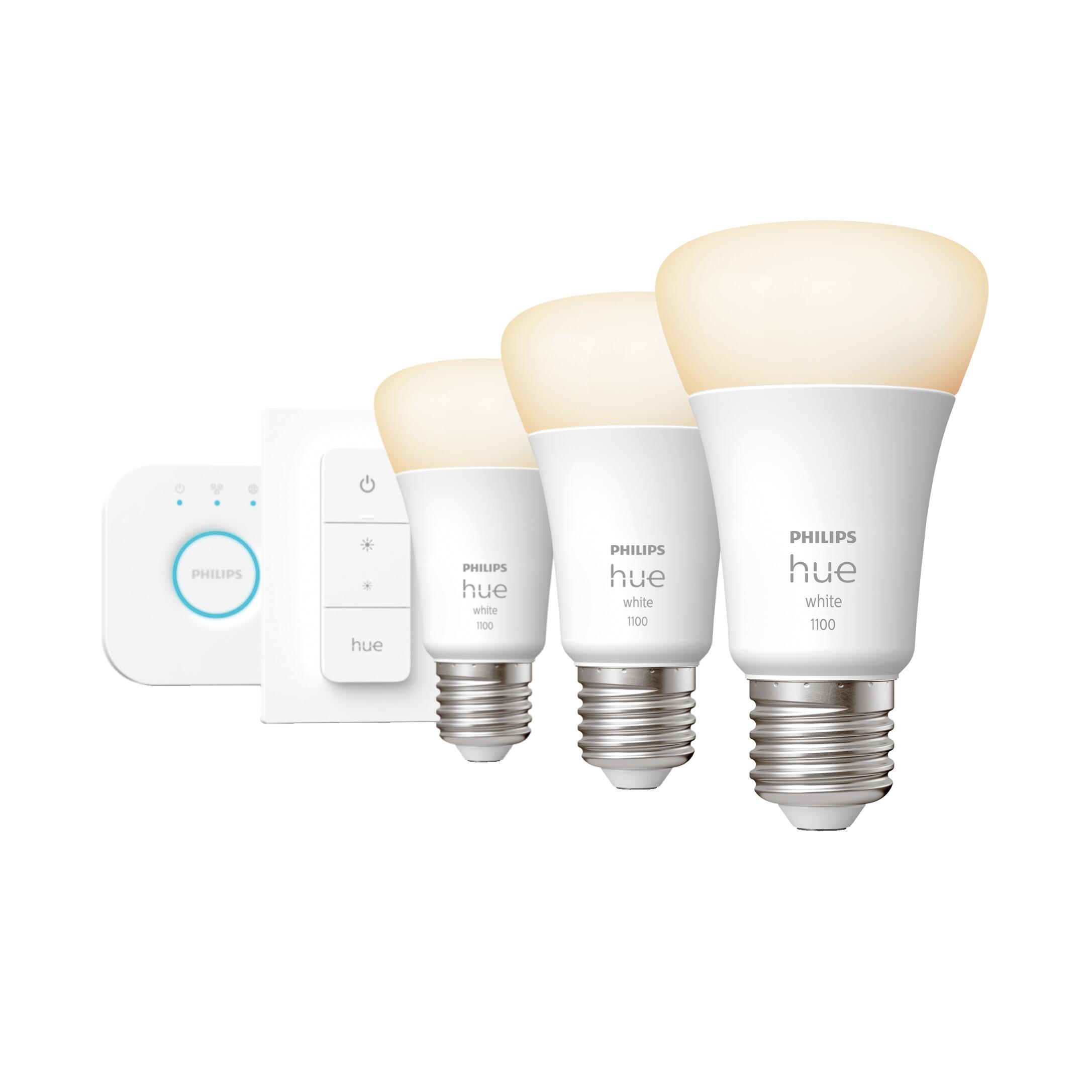 Kit de 3 ampoules connectées E27 + télécommande + Pont Hue PHILIPS HUE - 4