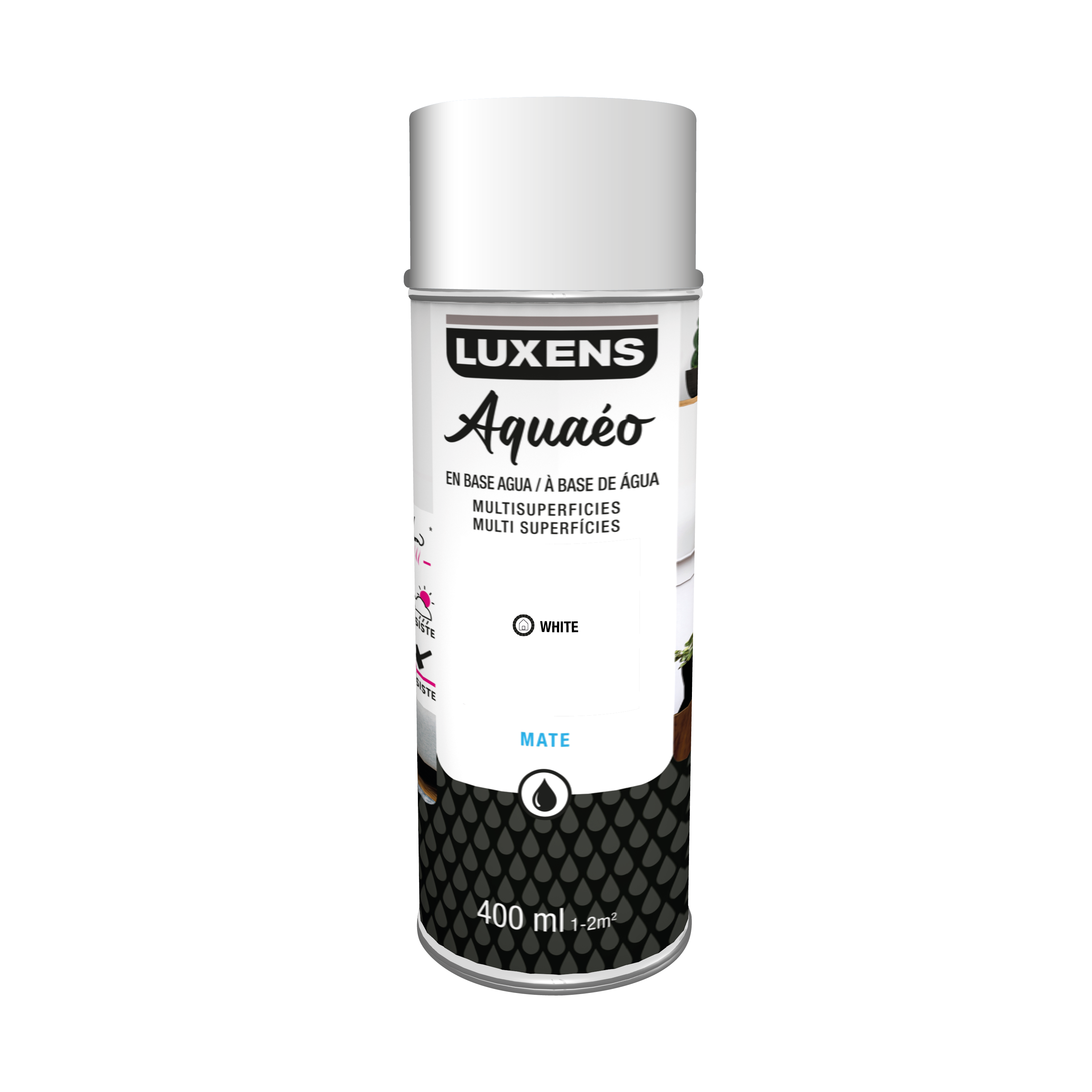 Spray decorativo mate LUXENS Aquaéo 400ml white - 2