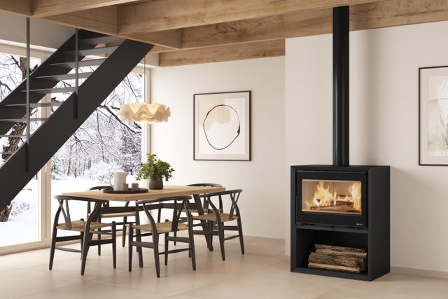 Poêle à bûches LA NORDICA Dante noir 7.4 kW
