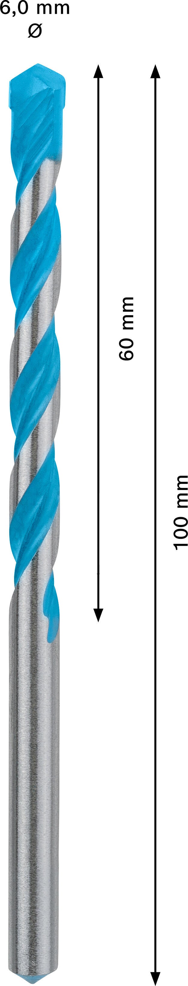 Foret multimatériaux, Diam.6 mm, L.100 mm BOSCH EXPERT - 2