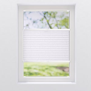 Store Plissé WOLTU 80x130cm Gris Motif Branche - Sans Perçage Klemmfix Opaque Protection Solaire