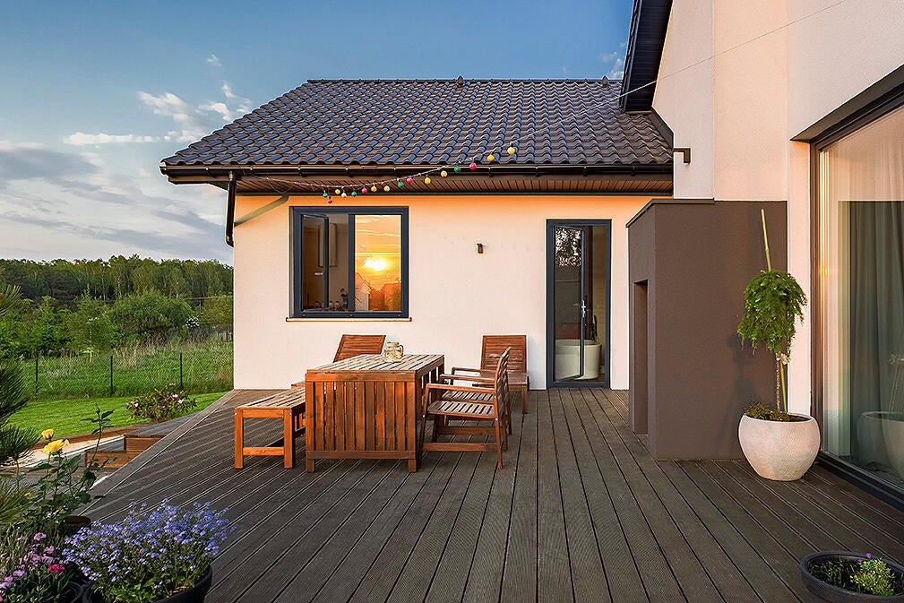 Porte-fenêtre alu Essentiel H.215xl.90 cm 1 vantail tirant droit gris anthracite - 3