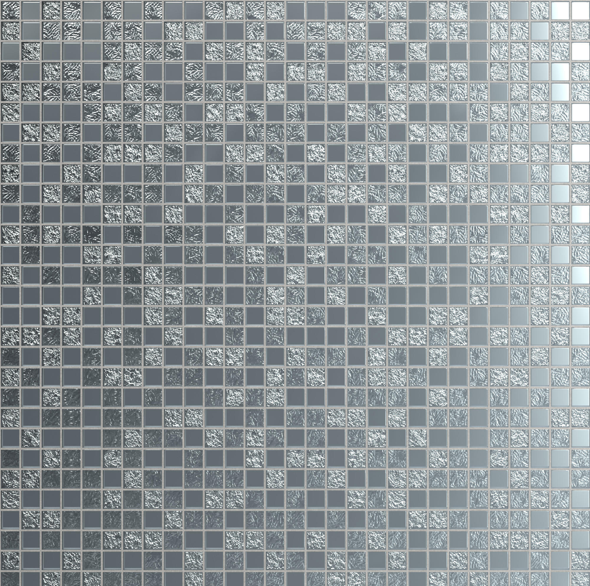 Mosaico in vetro Ice Mirror argento lucido L 29.7 x L 29.7cm x Sp. 4 mm - 12