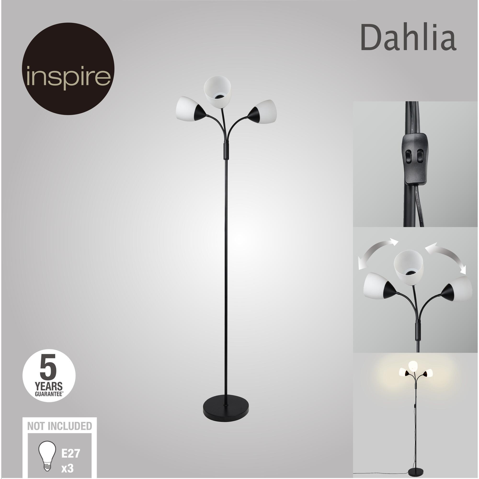 Lampadaire Dahlia, acier, noir,  H.190 cm INSPIRE, E27 - 12
