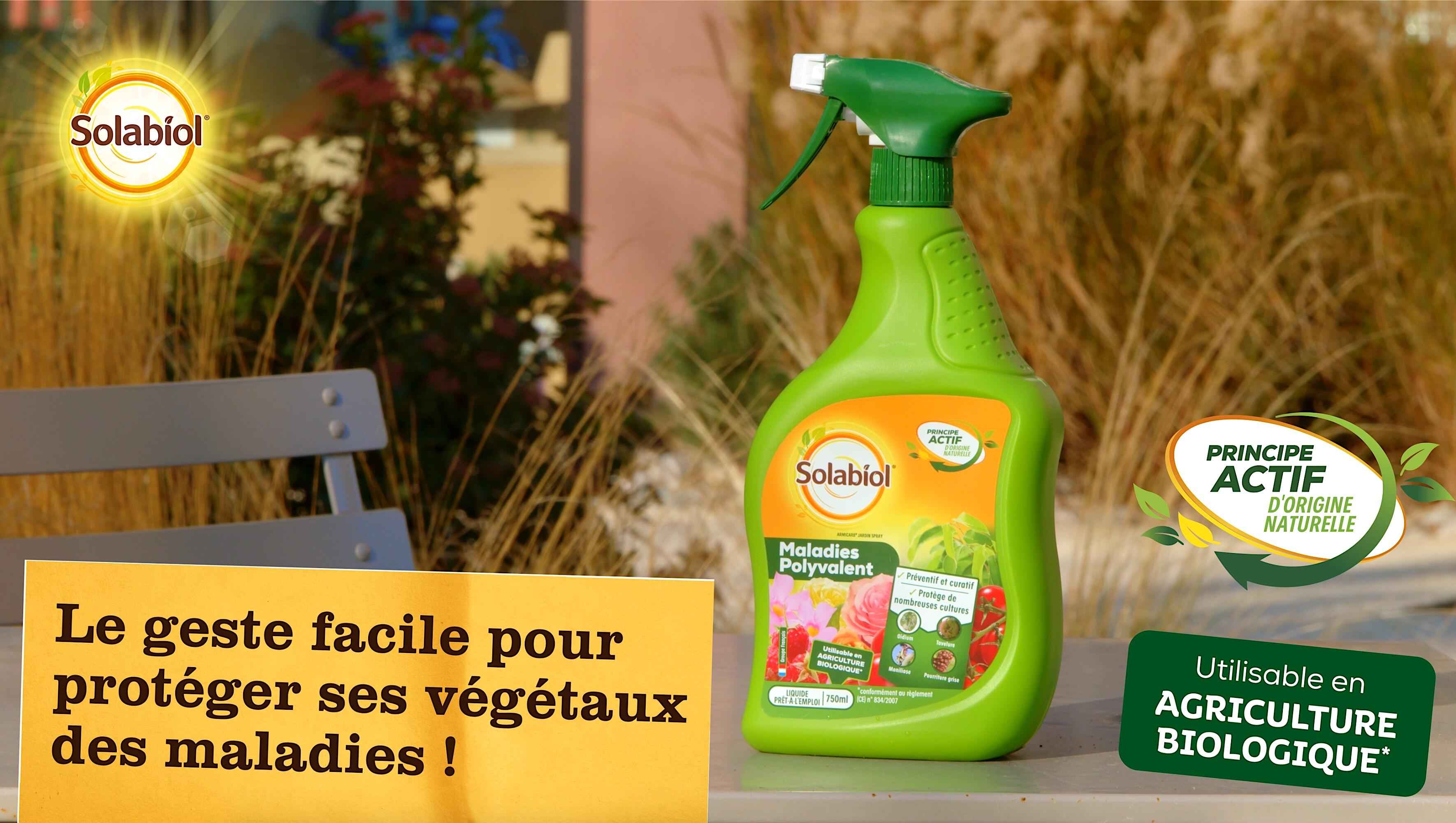 Traitement des maladies oïdium SOLABIOL , pourarbres, arbustes et rosiers, 750ML - 3