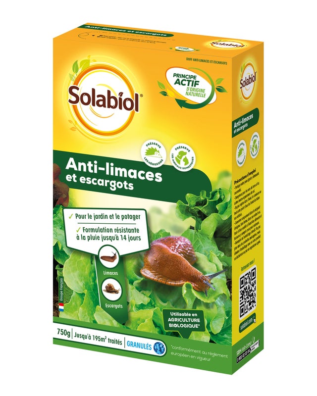 Antilimaces limaces SOLABIOL, 750 gr