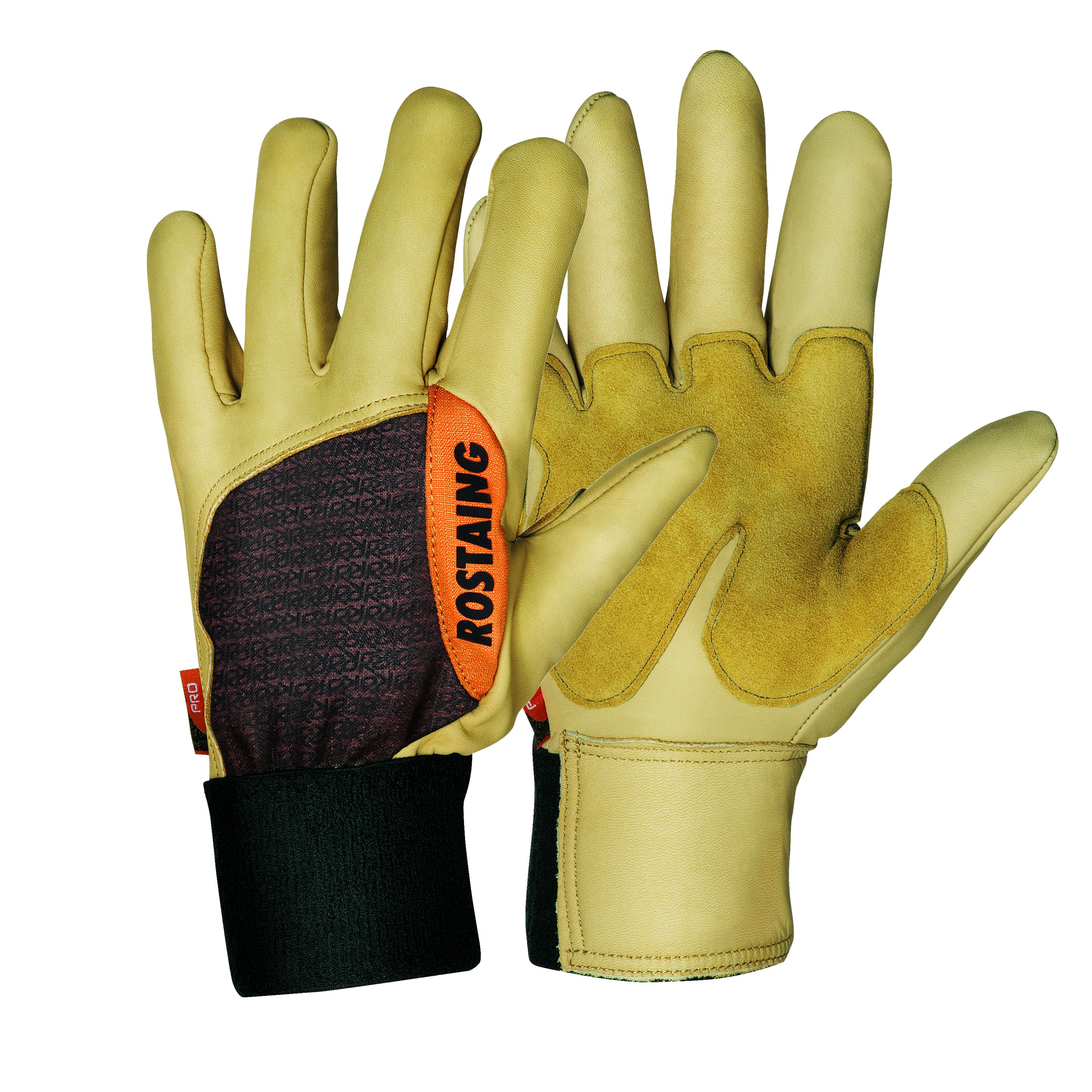 Gants En Cuir Jaune Style Cowboy / Jardin - Taille M, Neuf (sans étiquette)