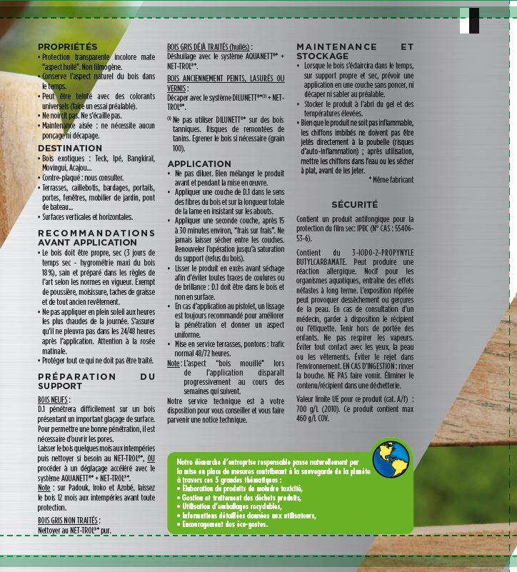 Saturateur pour bois extérieur OWATROL D1 qualité marine incolore mat 1 l - 6