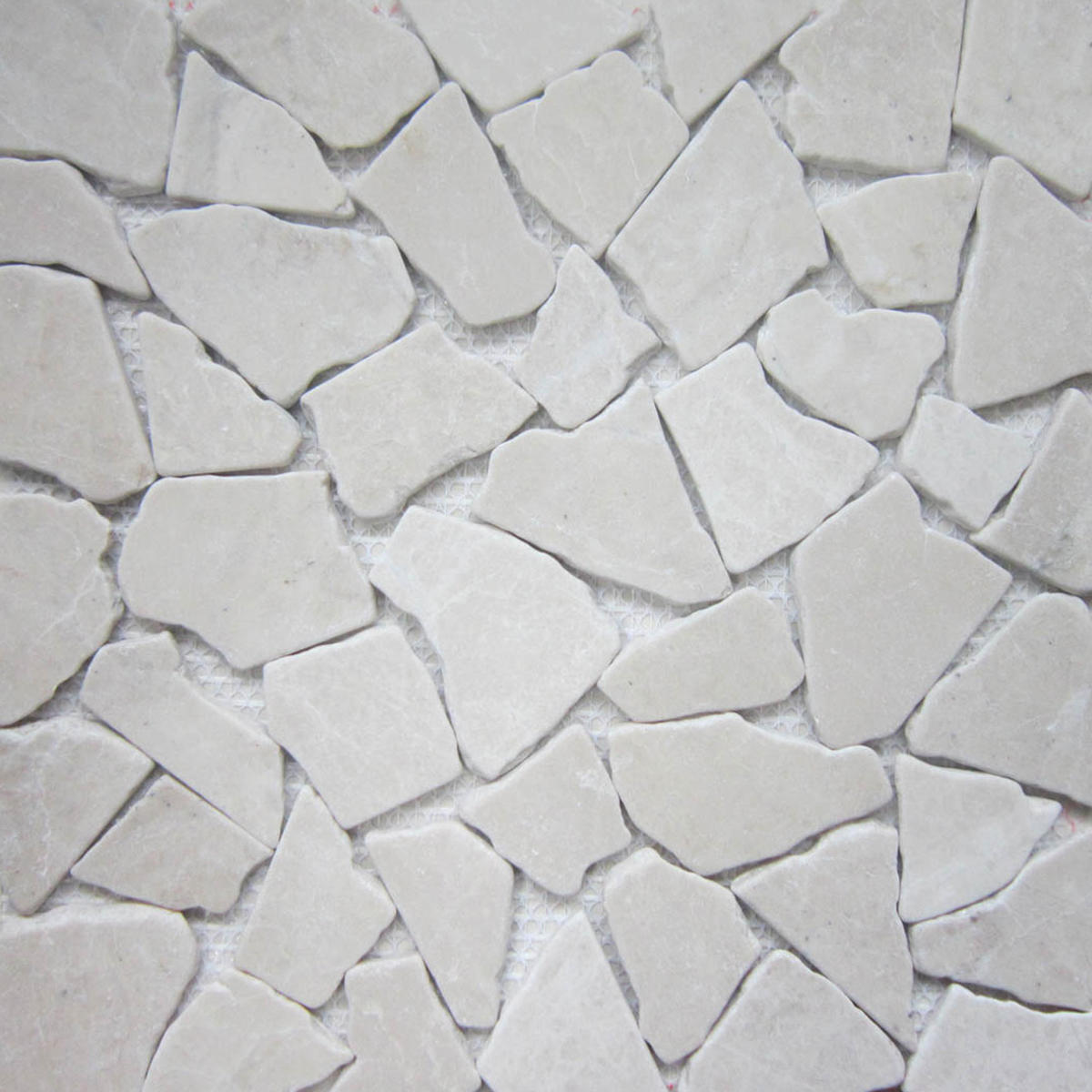 1 plaque de mosaïque Opus marbre effet pierre crème 30 x 30 cm ARTENS - 4