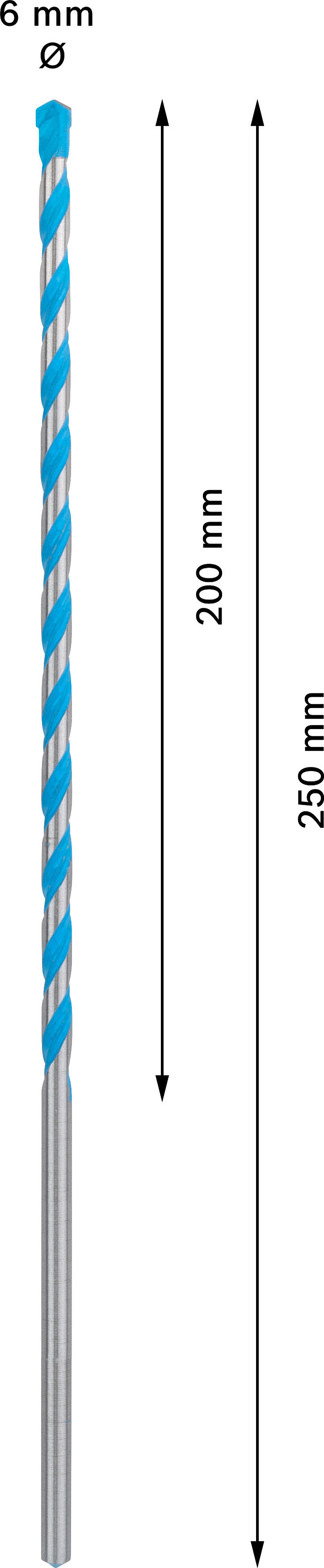 Foret multimatériaux Diam.6 mm, L.250 mm BOSCH EXPERT - 2